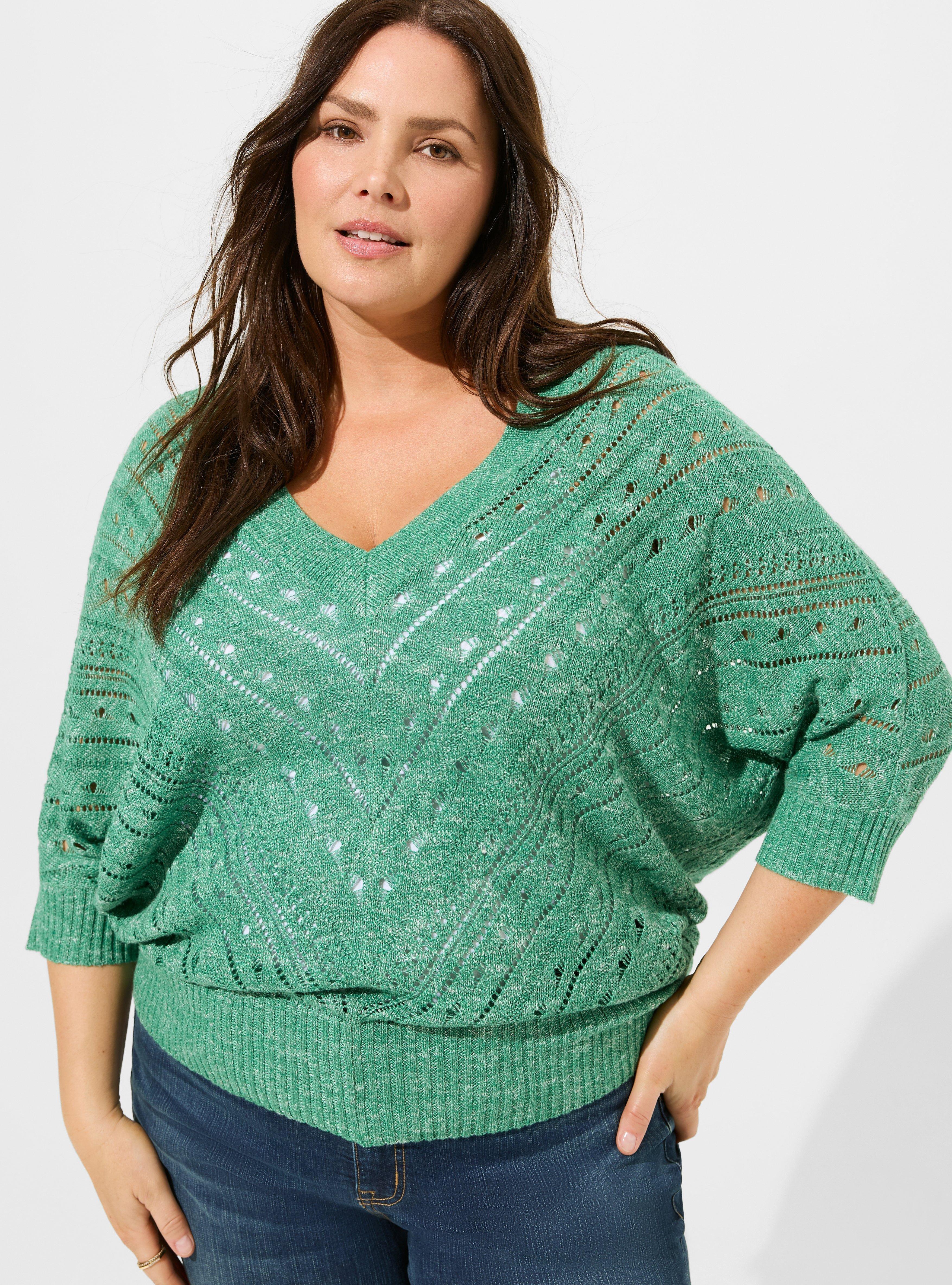 Pointelle Dolman Sweater