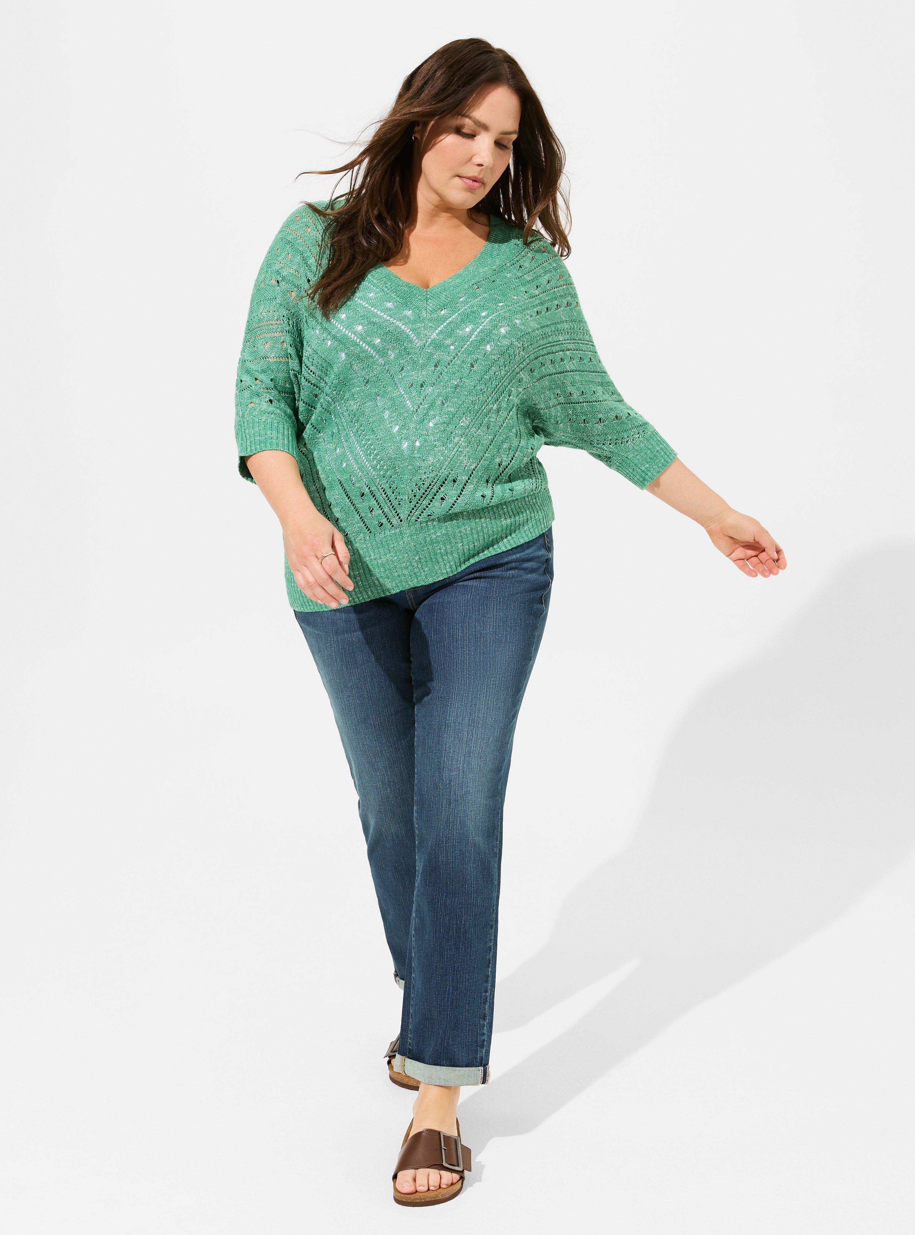 Pointelle Dolman Sweater