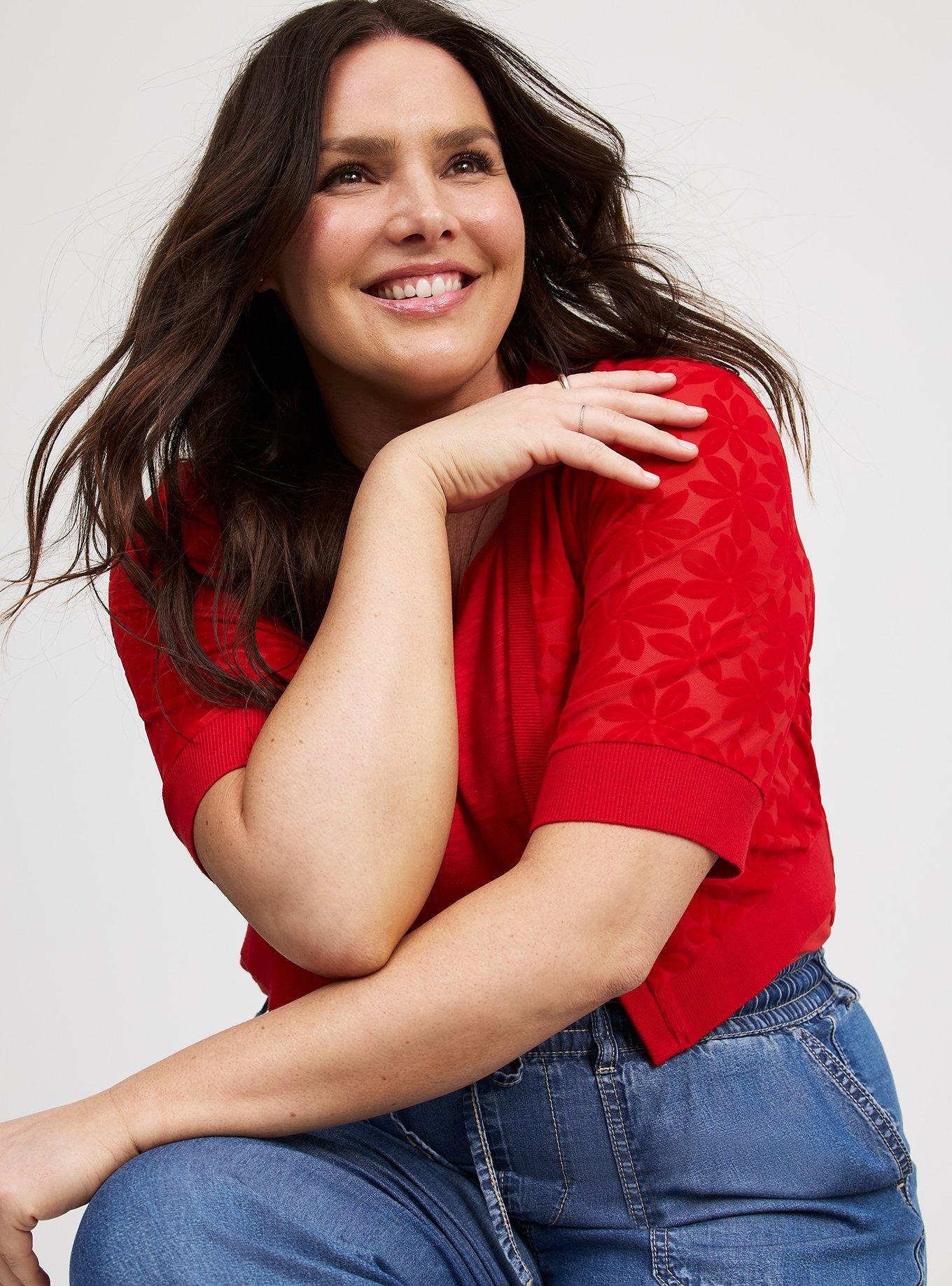 Daisy Mesh Cropped Shrug