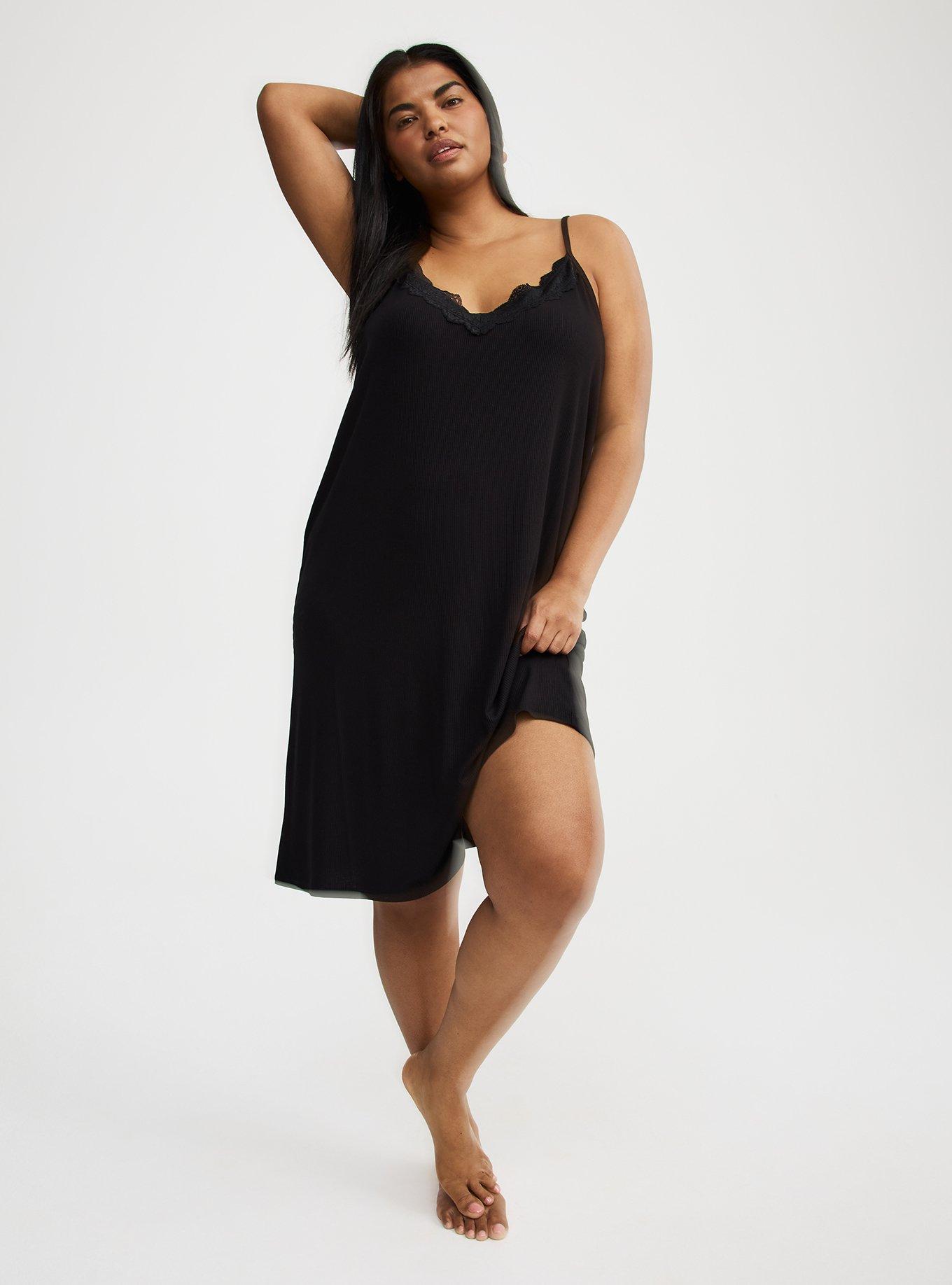 Lace Trim Midi Sleep Gown
