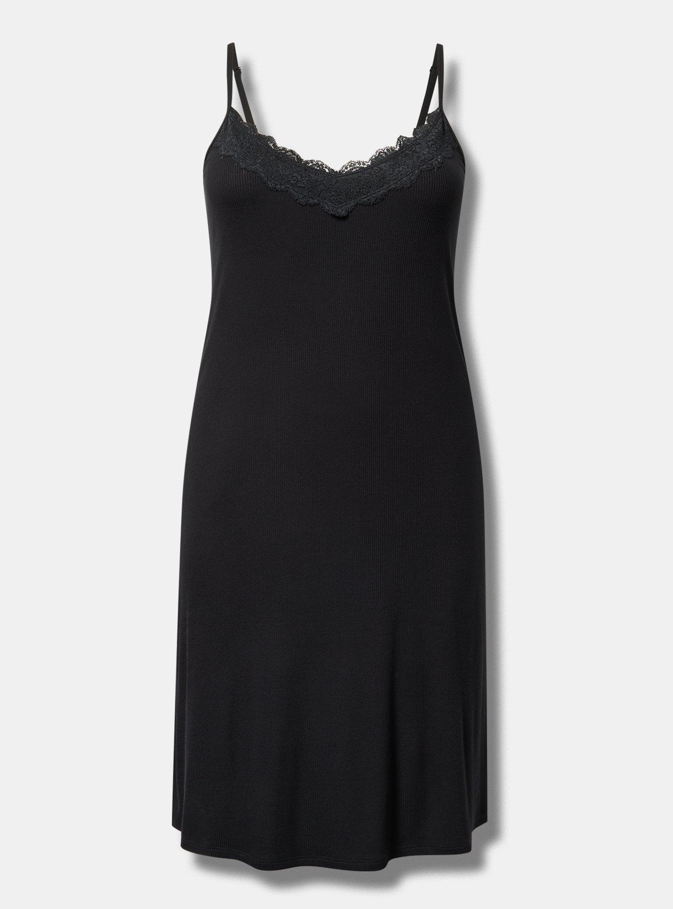 Lace Trim Midi Sleep Gown