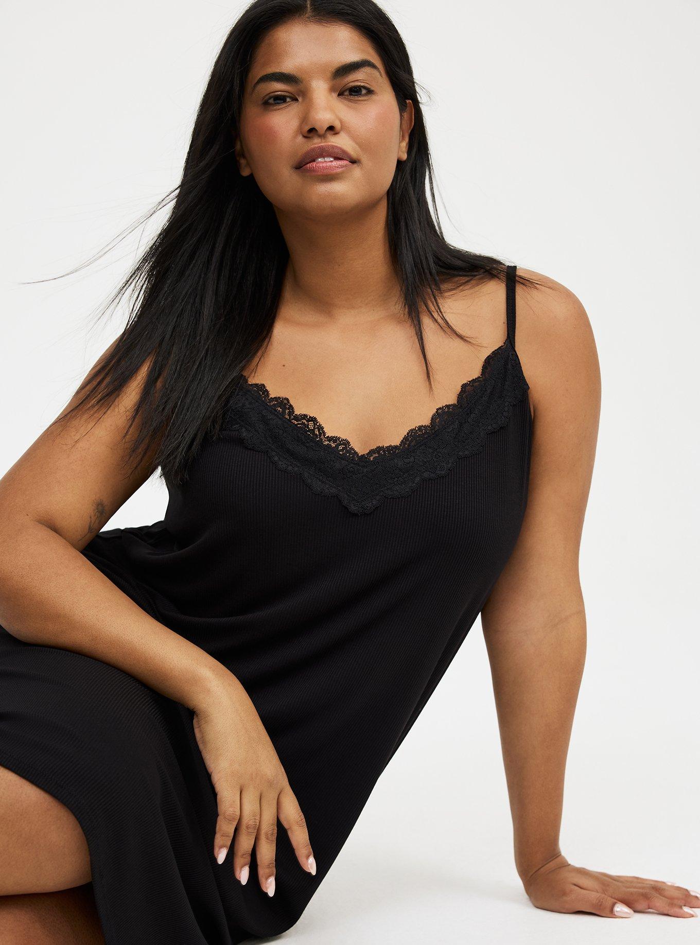 Lace Trim Midi Sleep Gown