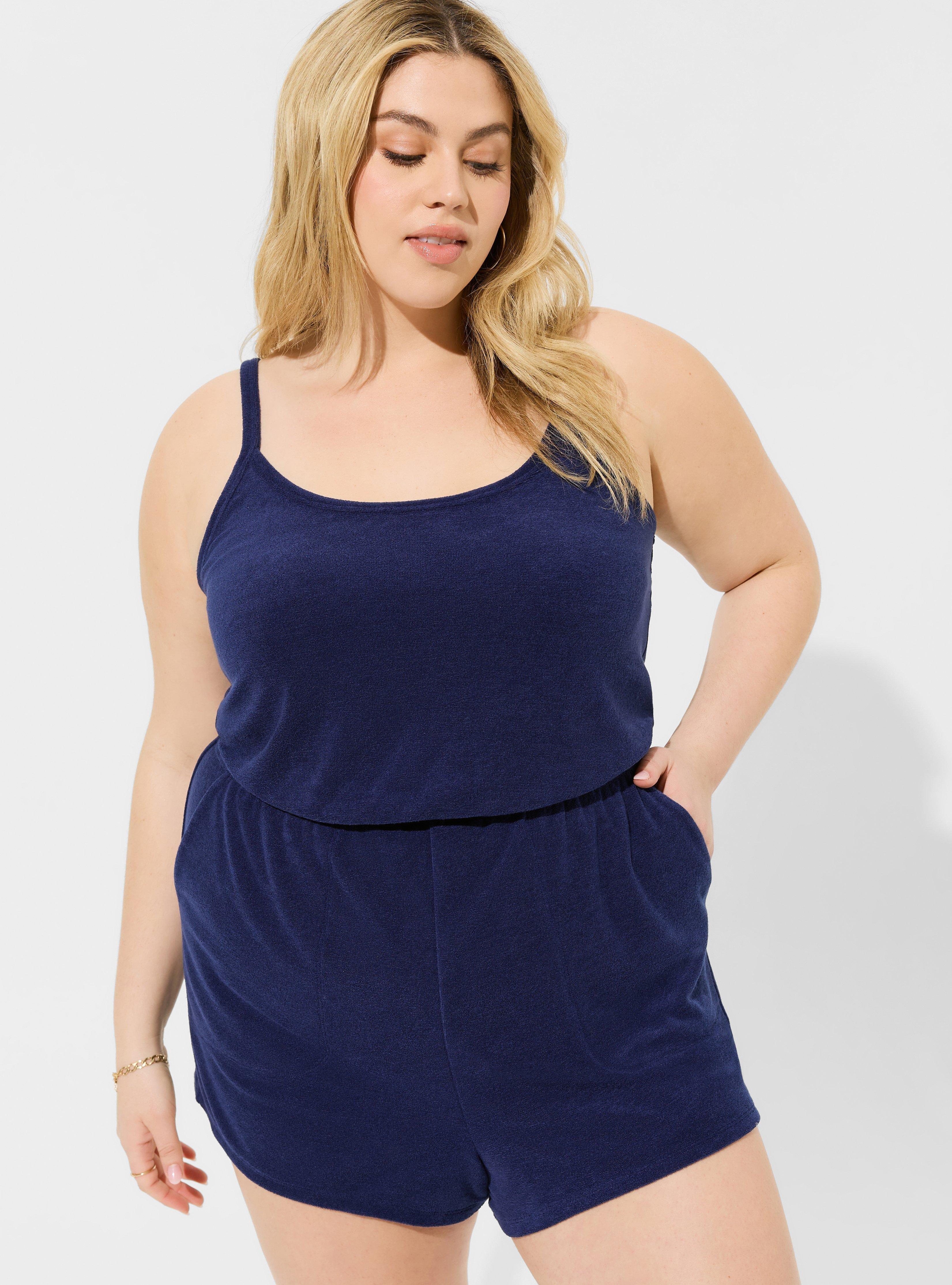Plus Size Lightweight Terry Cami Cover Up Romper Torrid