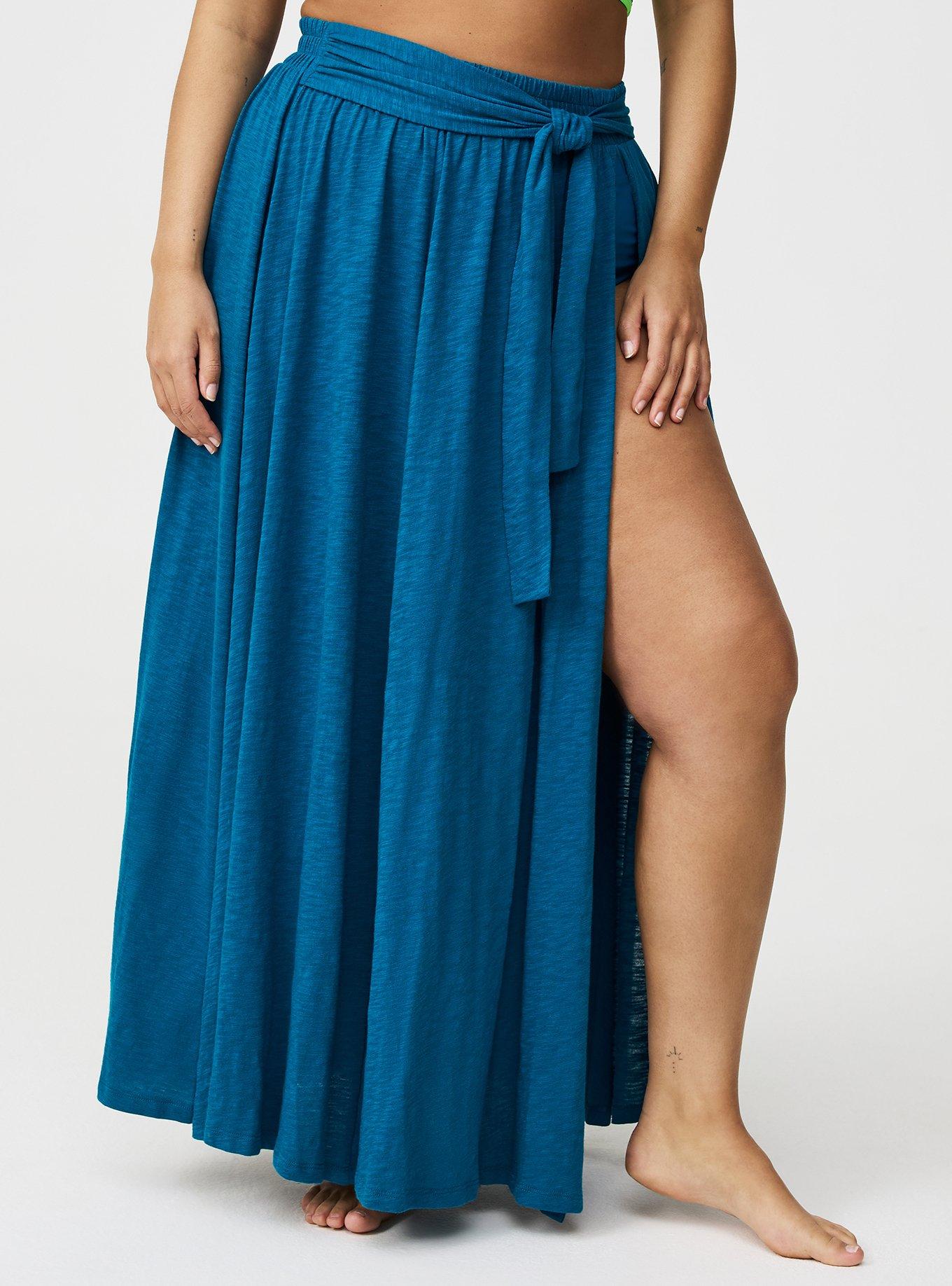 Slit Front Cover-Up Maxi Skirt