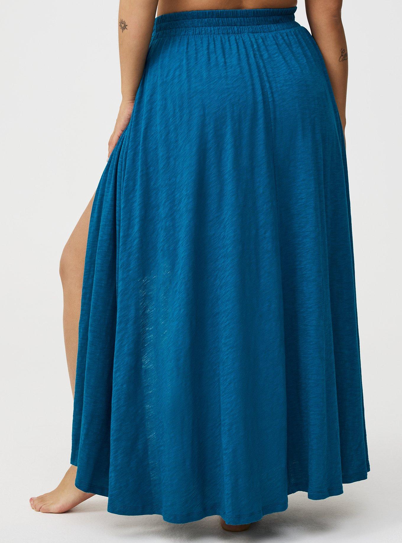 Slit Front Cover-Up Maxi Skirt