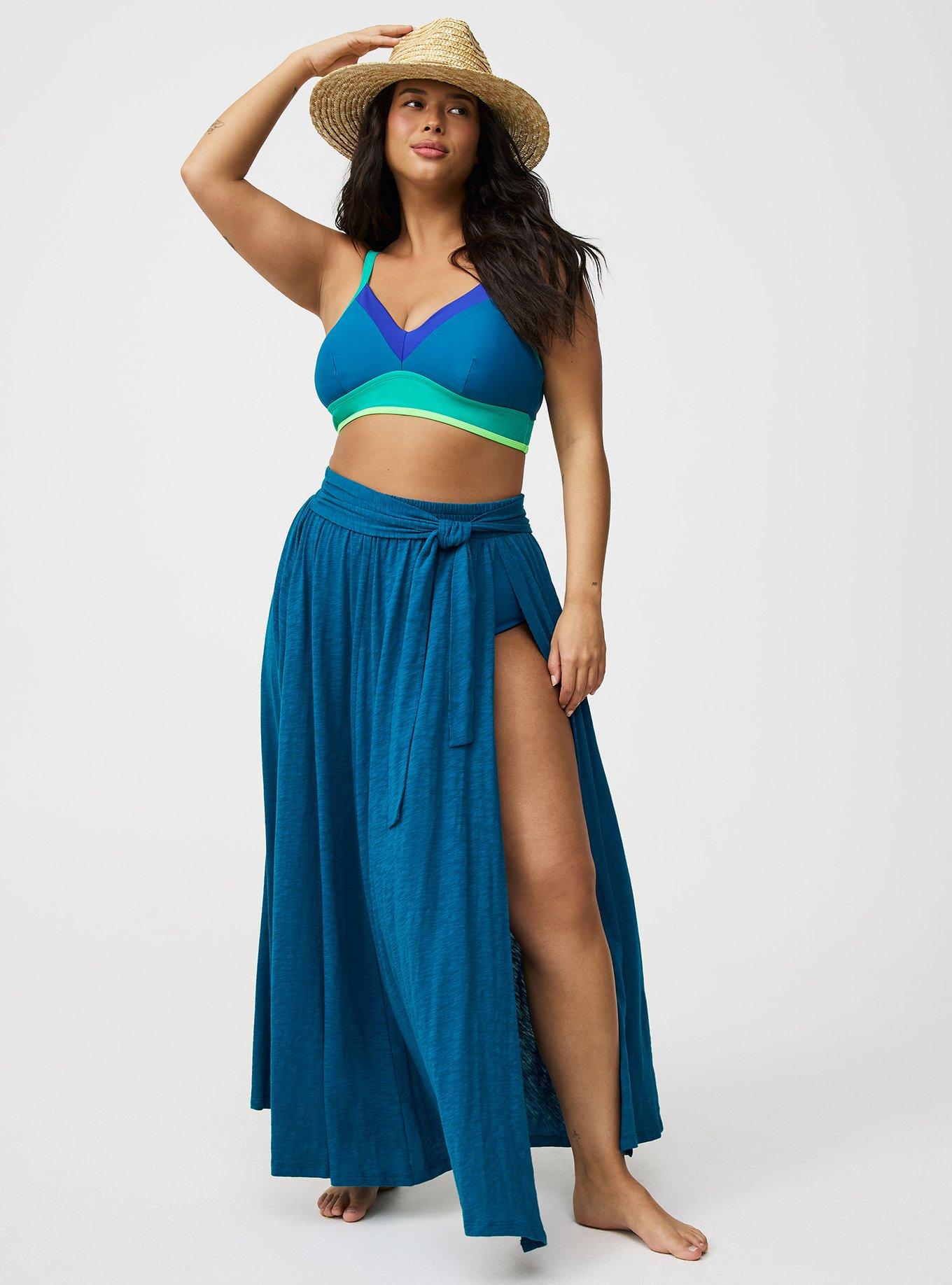 Slit Front Cover-Up Maxi Skirt
