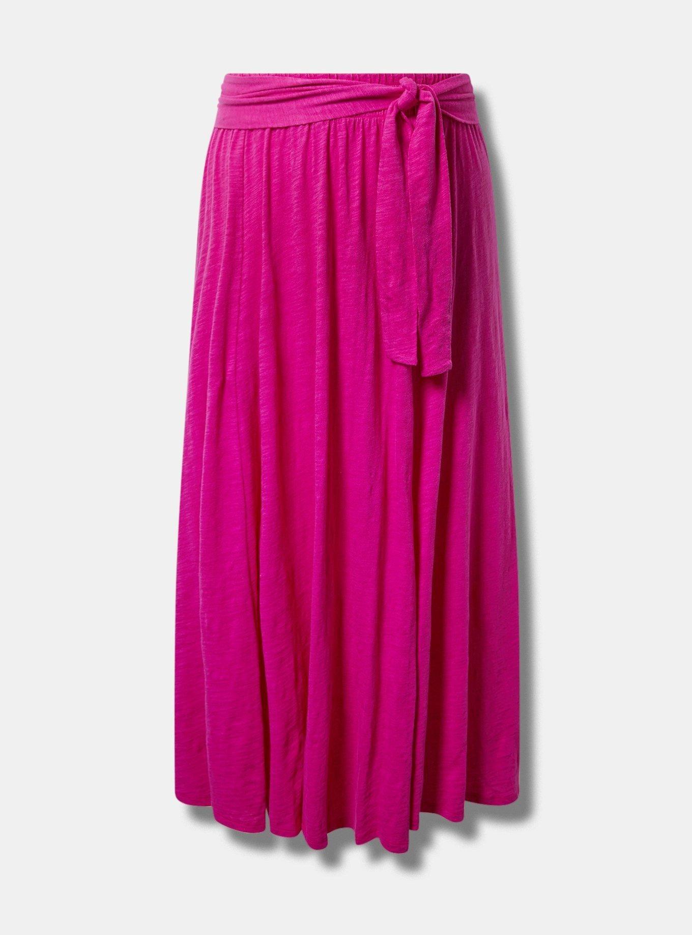 Plus Size - Maxi Slub Front Slit Cover-Up Skirt - Torrid
