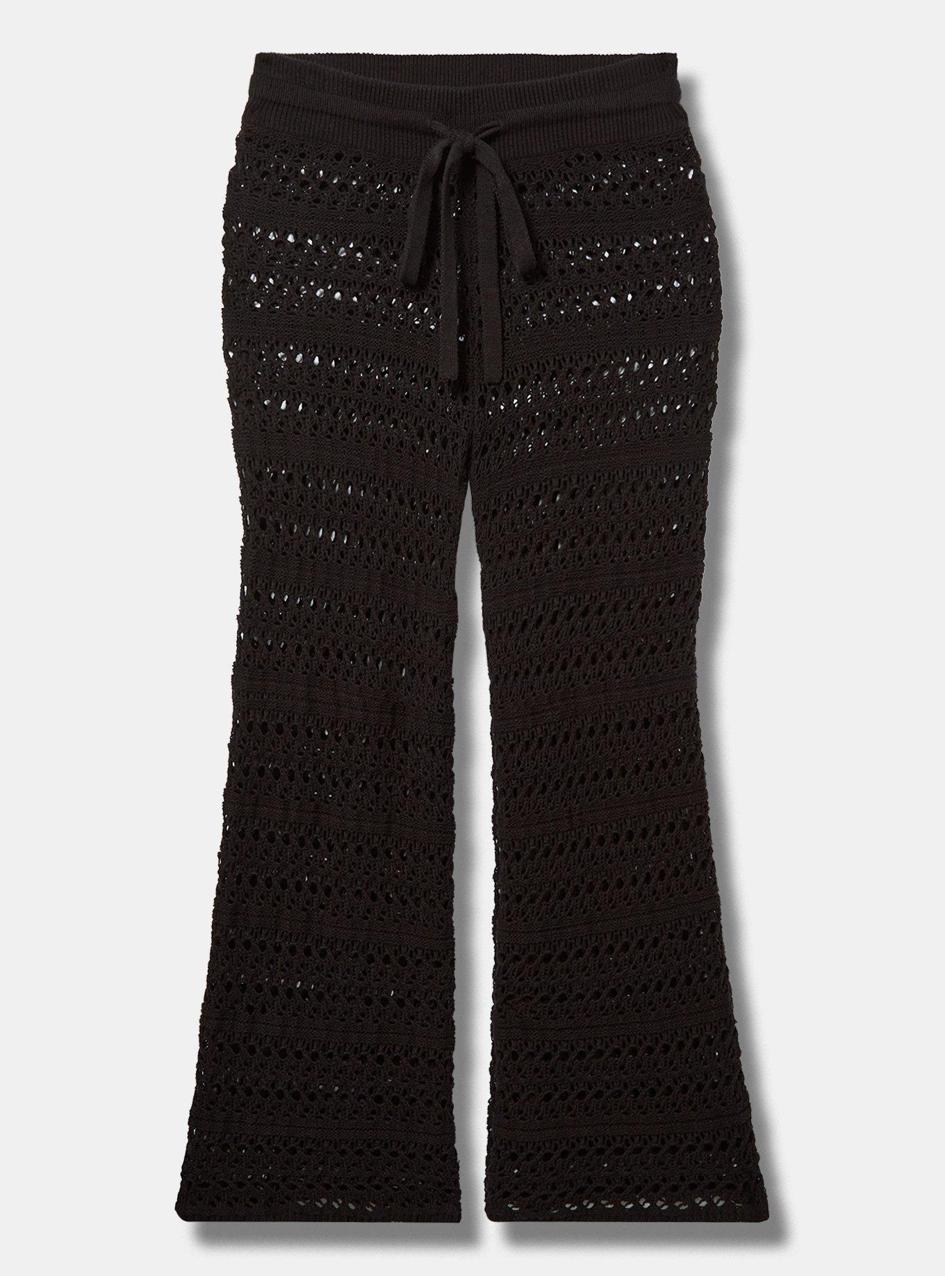 Plus size crochet cover up pants store