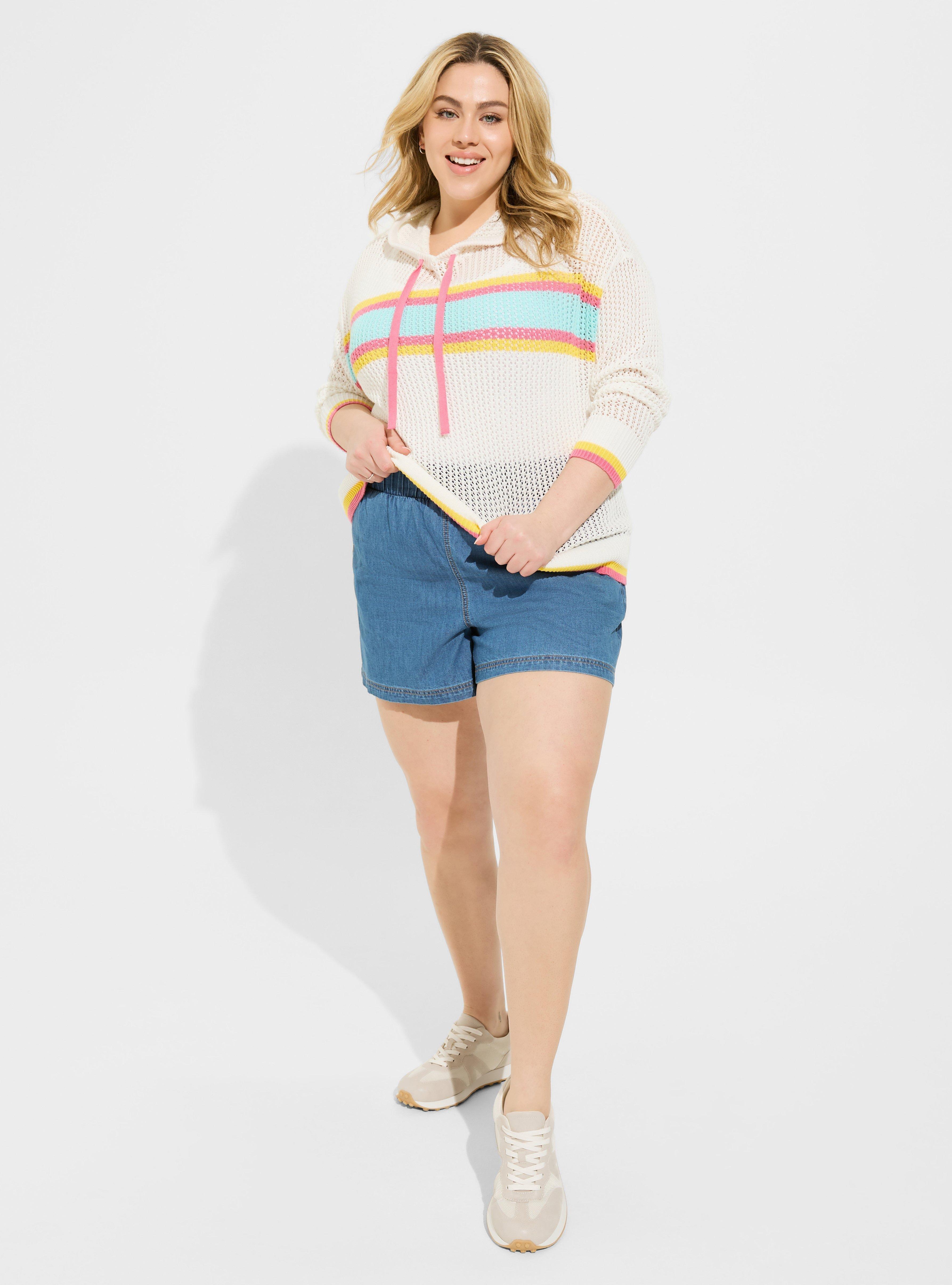 Pointelle Boxy Hoodie