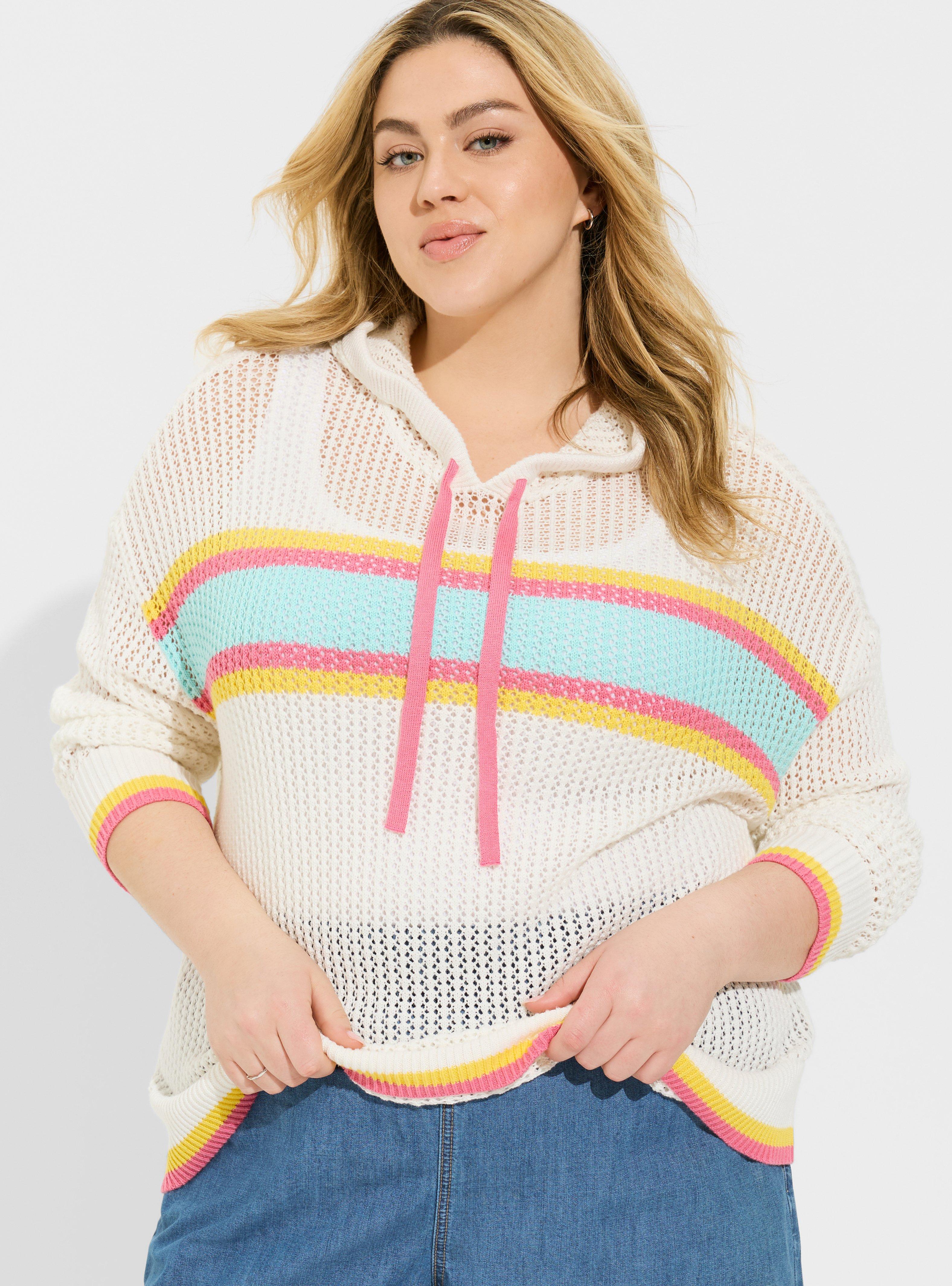 Pointelle Boxy Hoodie