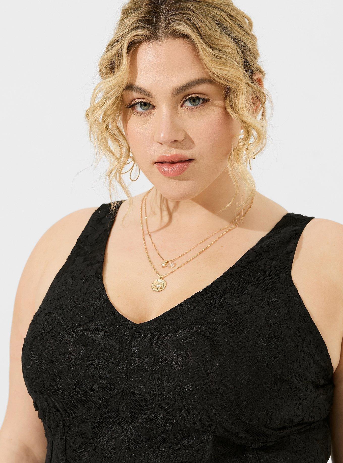 Plus Size - Lace Corset Crop Top - Torrid