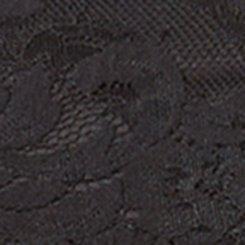 Plus Size Lace Corset Crop Top, DEEP BLACK, swatch