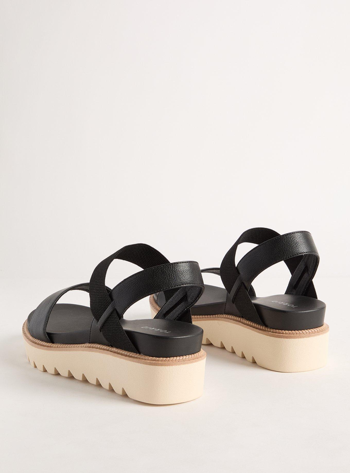 Two Piece Stretch Platform Sandal (WW