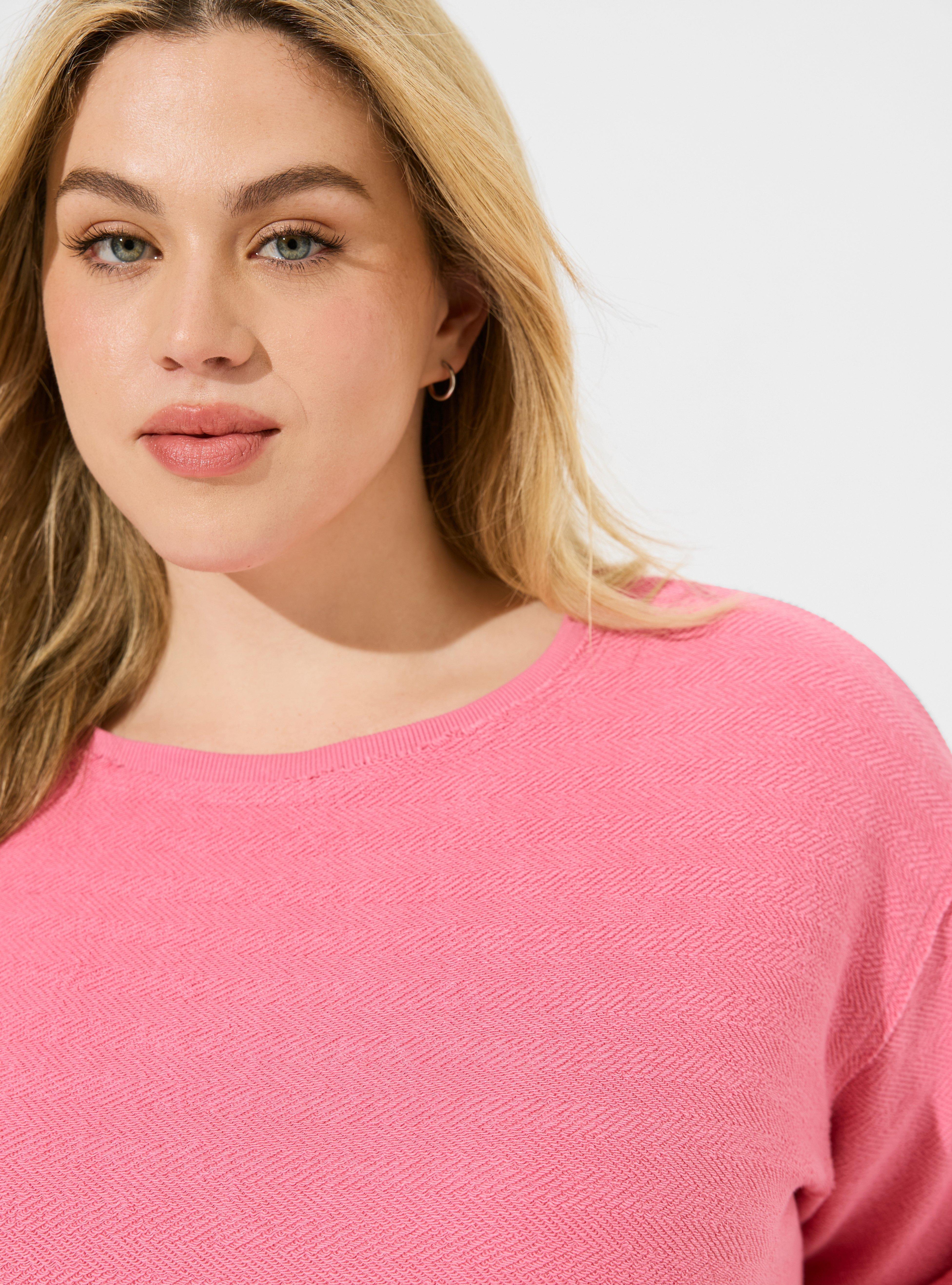 French Terry Cold Shoulder Top - Cream main image 0
