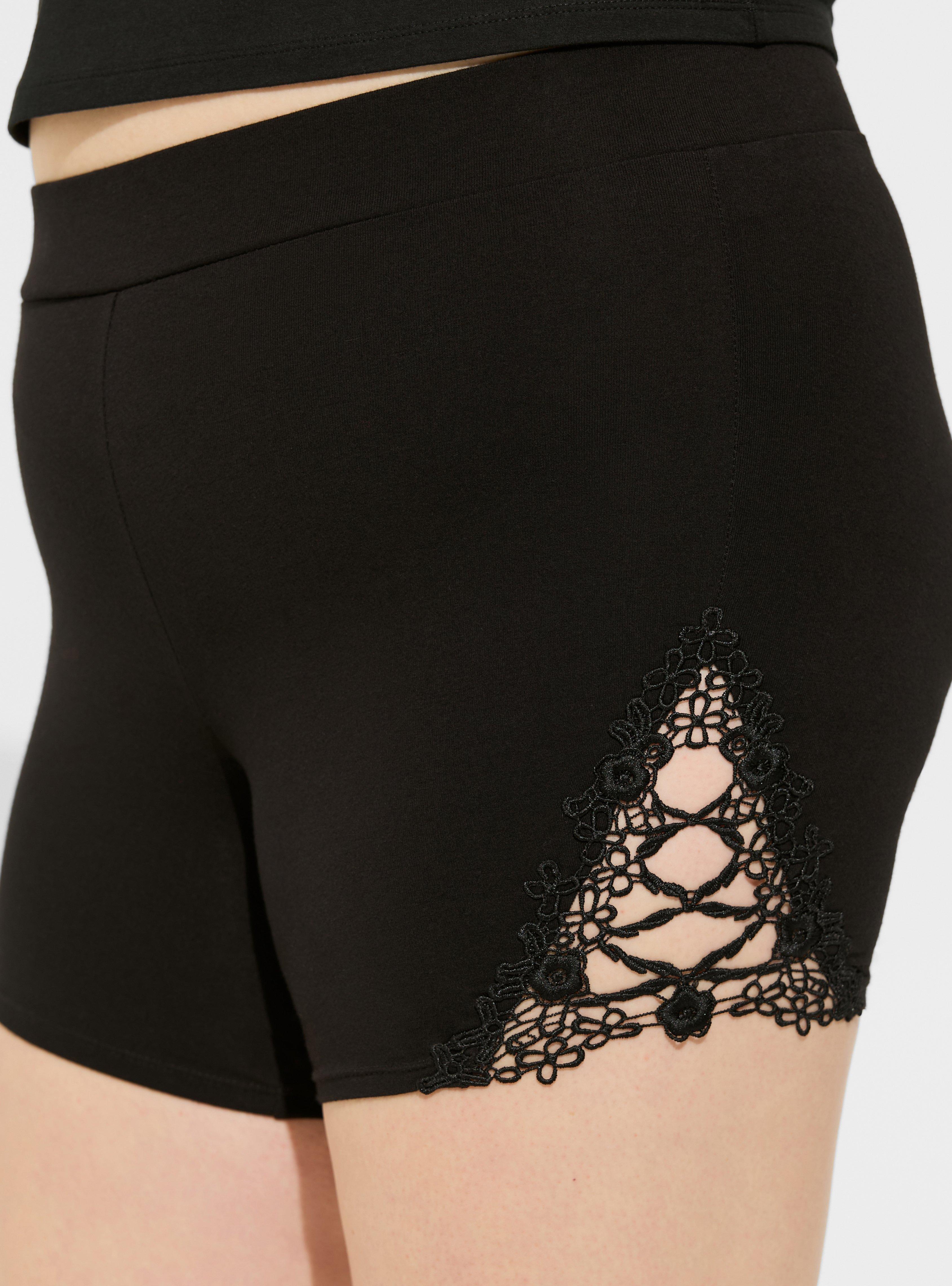 5 Inch Signature Premium Crochet Inset Bike Short, BLACK, alternate