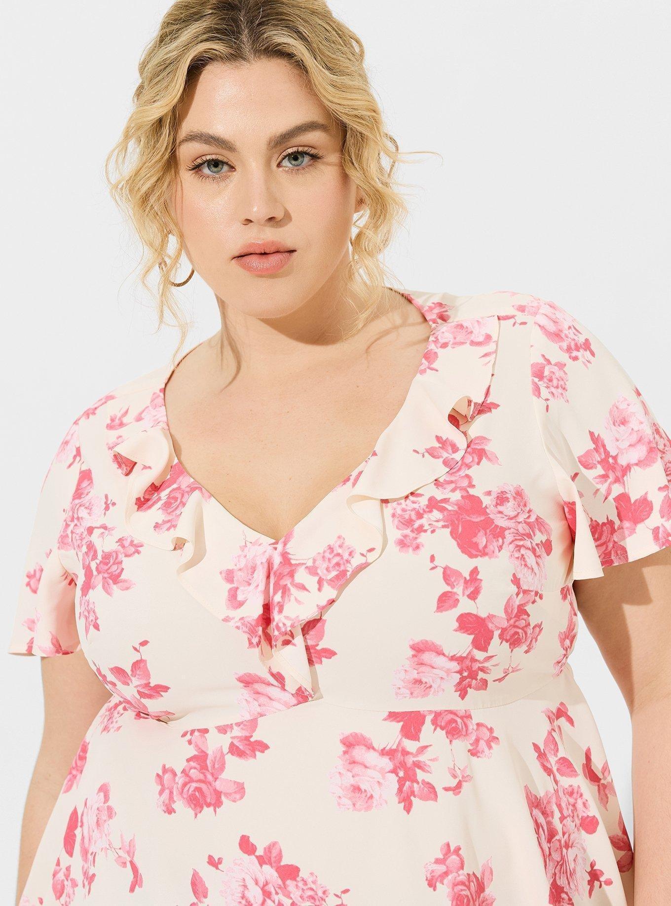 Georgette Ruffle Detail Top