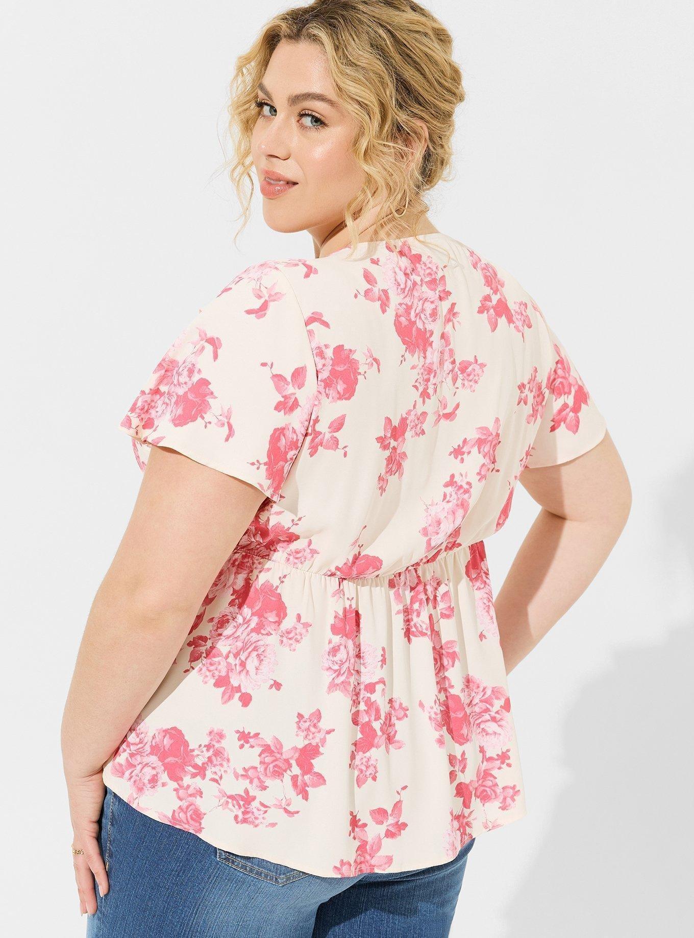 Georgette Ruffle Detail Top