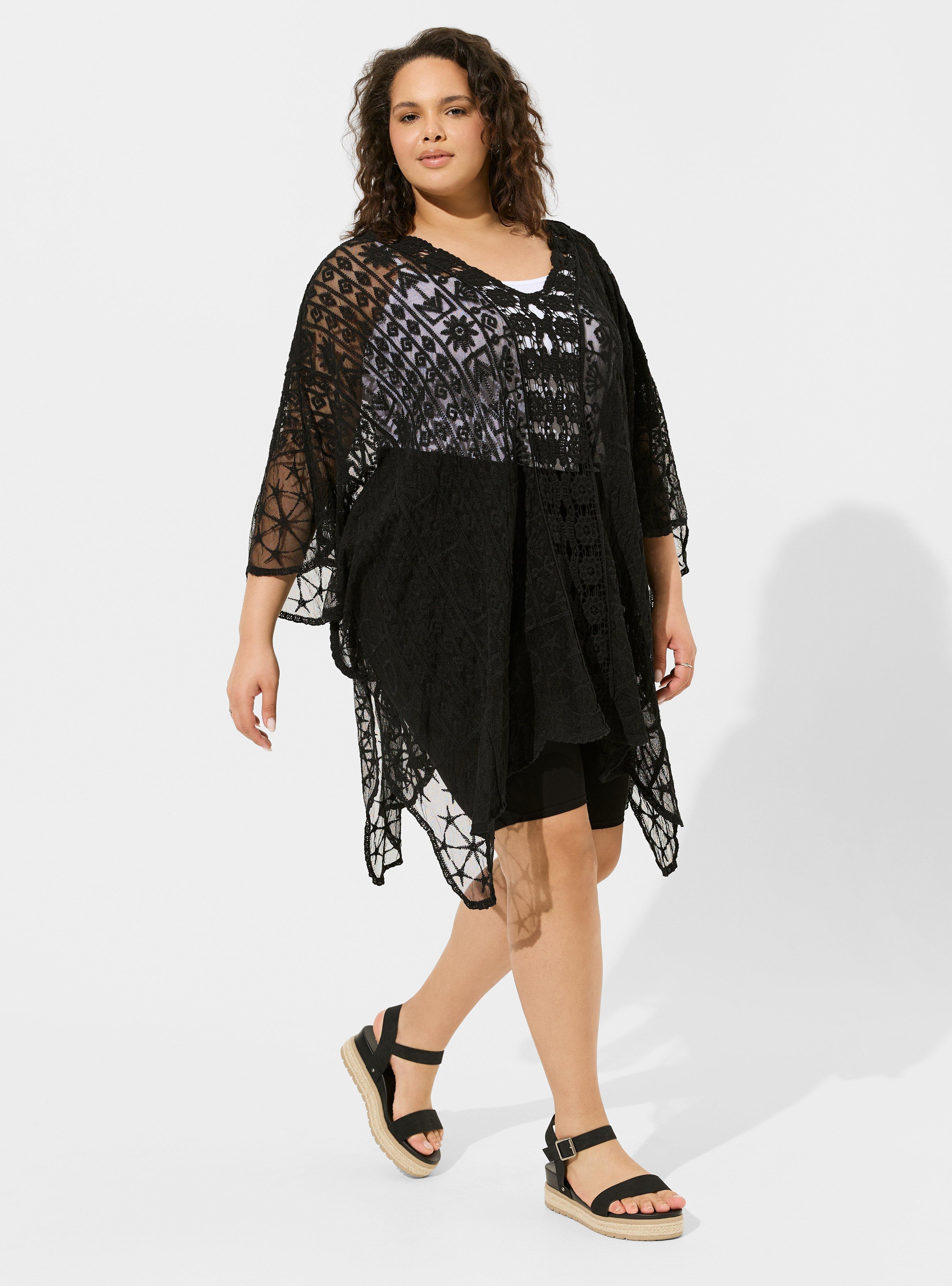 Scalloped Lace Poncho