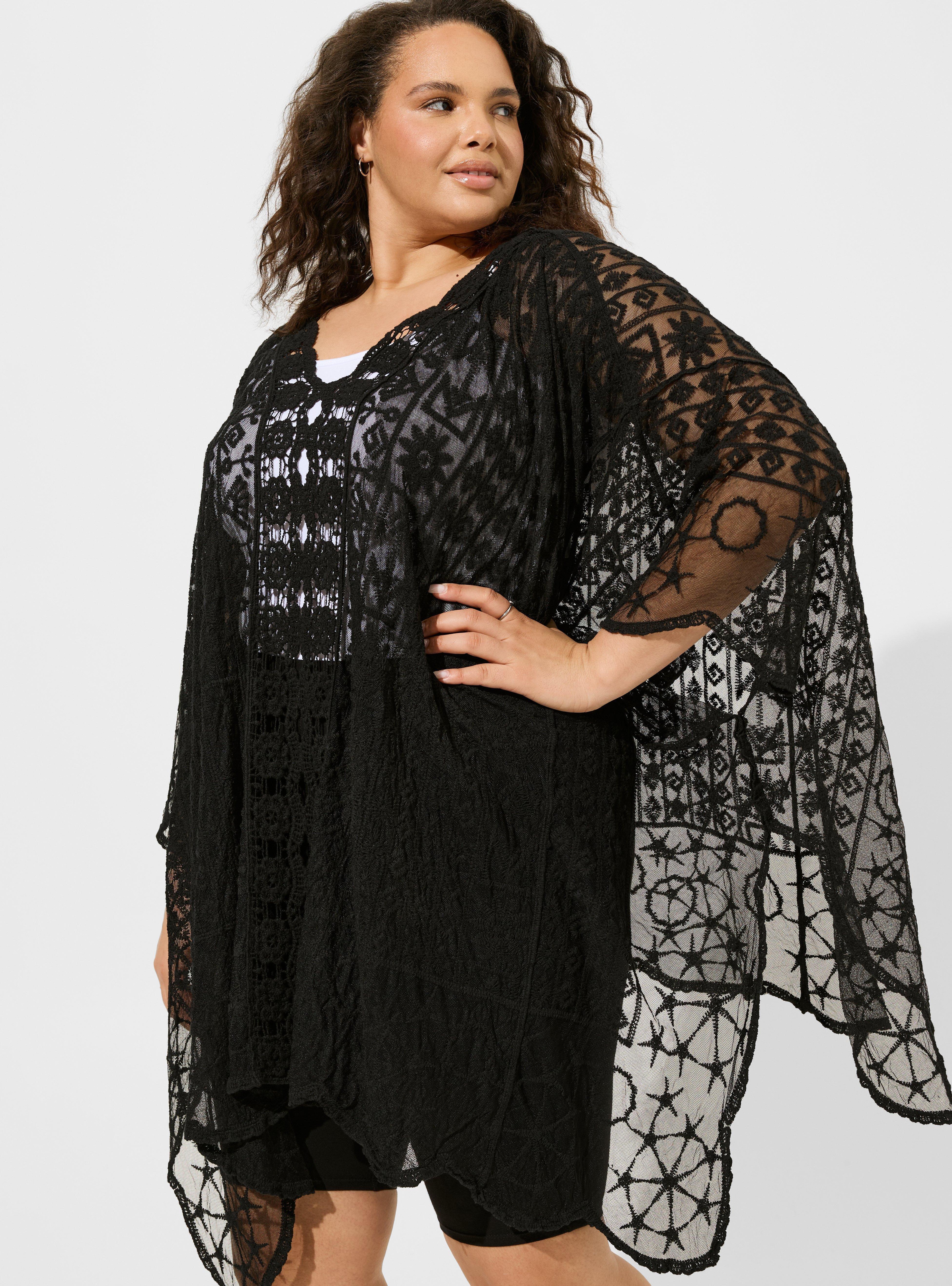 Scalloped Lace Poncho