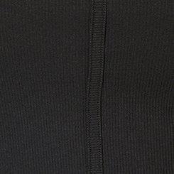 Plus Size Cotton Modal Rib Square Neck Corset Tank, DEEP BLACK, swatch