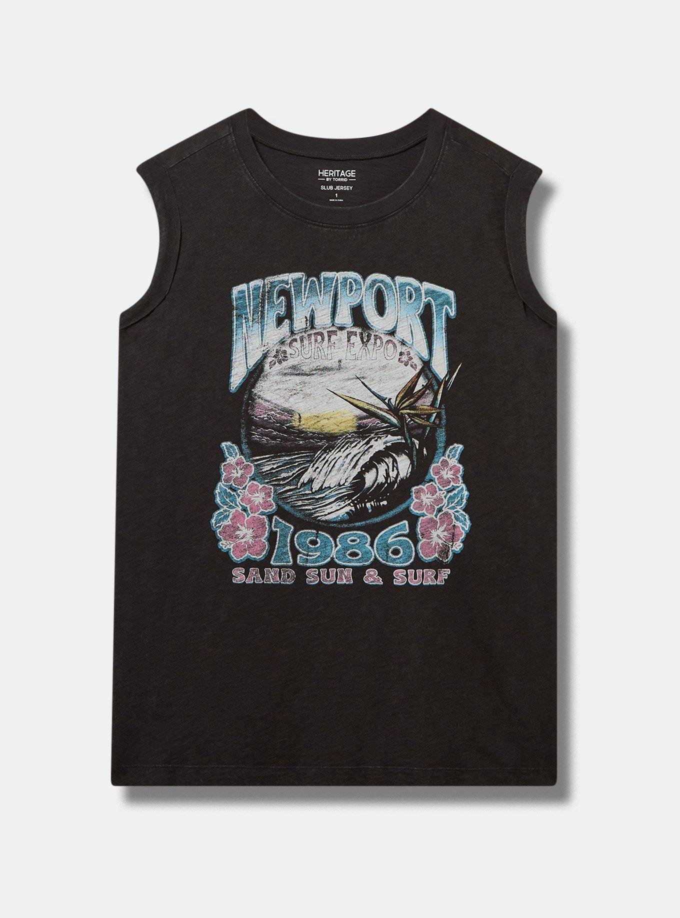 Newport Relaxed Fit Heritage Slub Roll Sleeve Tank