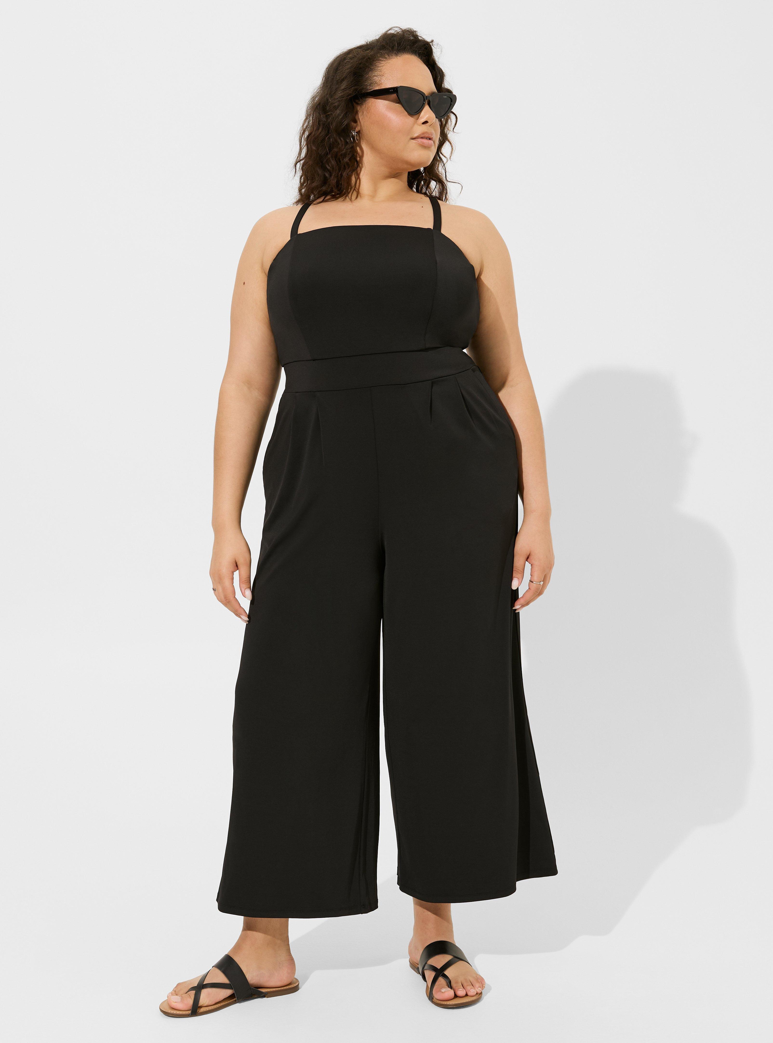 Printed Tube Top, Belted Wide Leg Jumpsuit