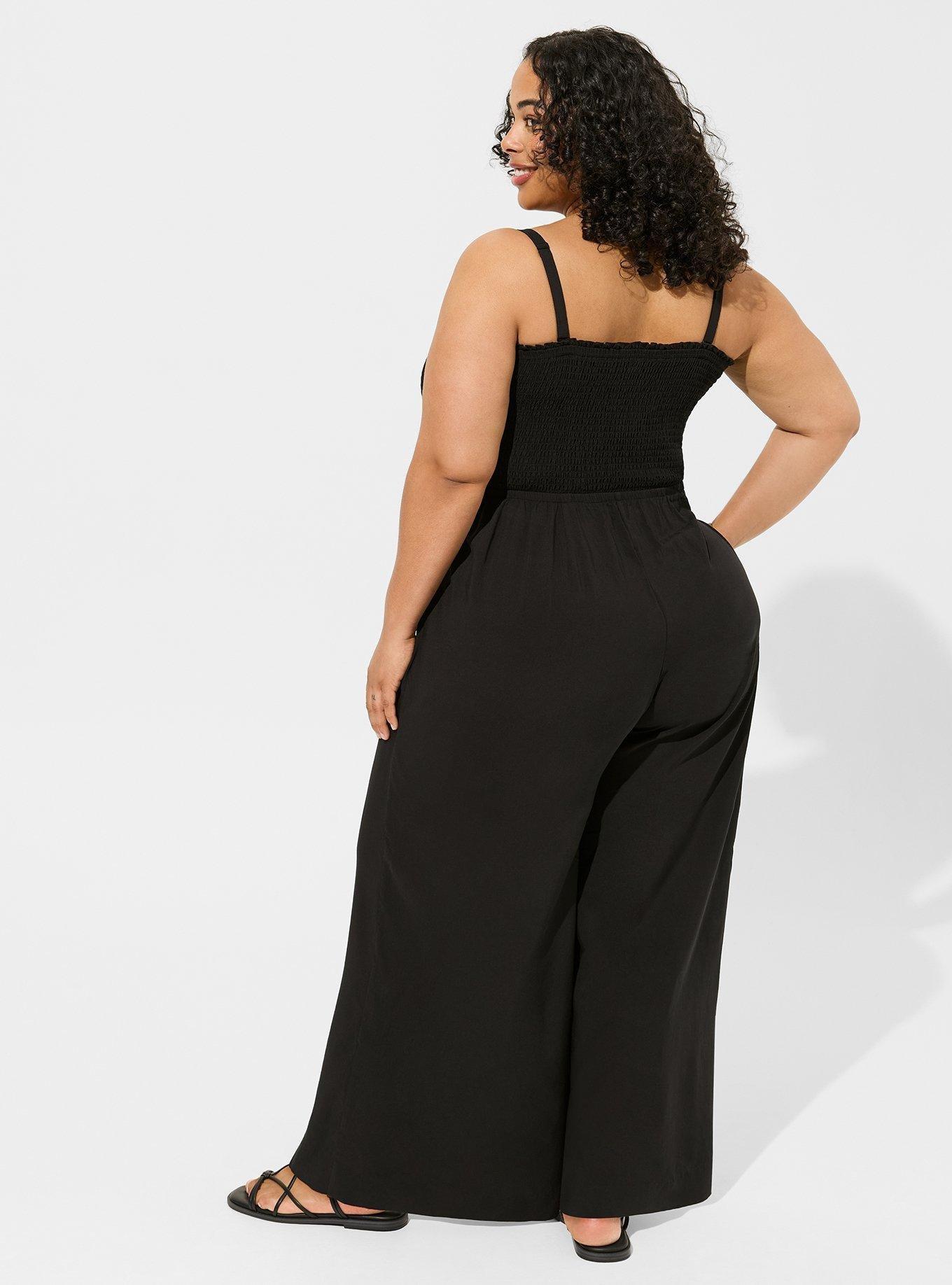 Challis Smocked Wide Leg Jumpsuit