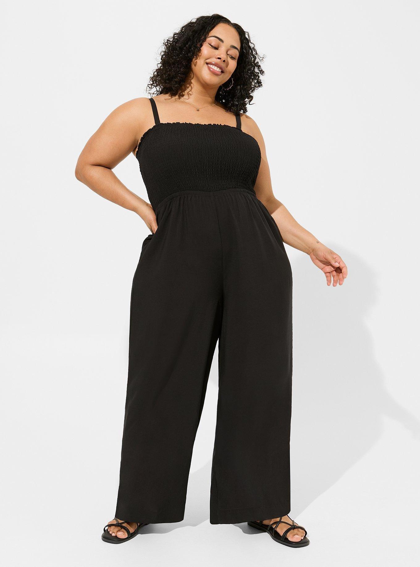 Challis Smocked Wide Leg Jumpsuit