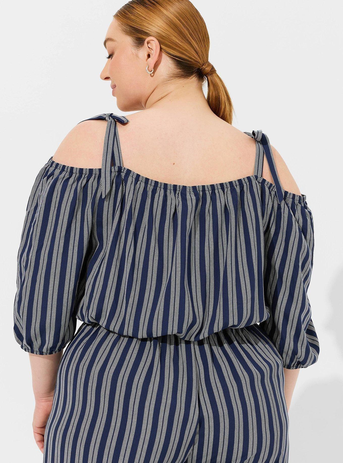 Challis Cold Shoulder Crop Top