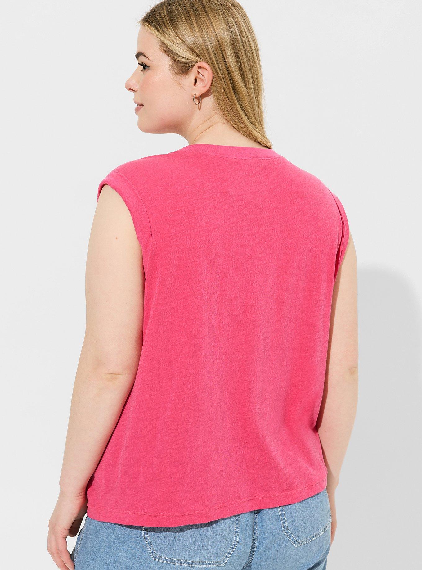 Santa Monica Relaxed Fit Heritage Slub Roll Sleeve Tank, MAGENTA, alternate