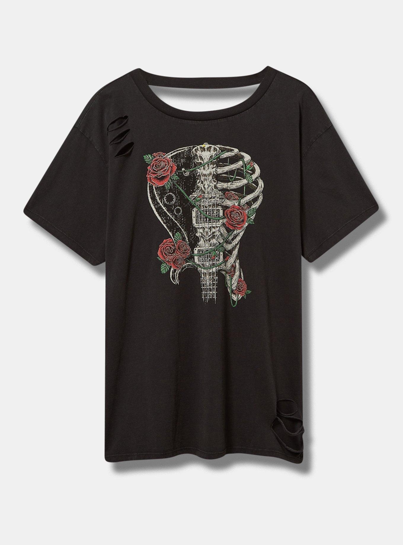 Guitar Rose Relax Heritage Jersey Open Back Tee