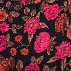 Flutter Sleeve Blouse, ESTE FLORAL DEEP BLACK, swatch