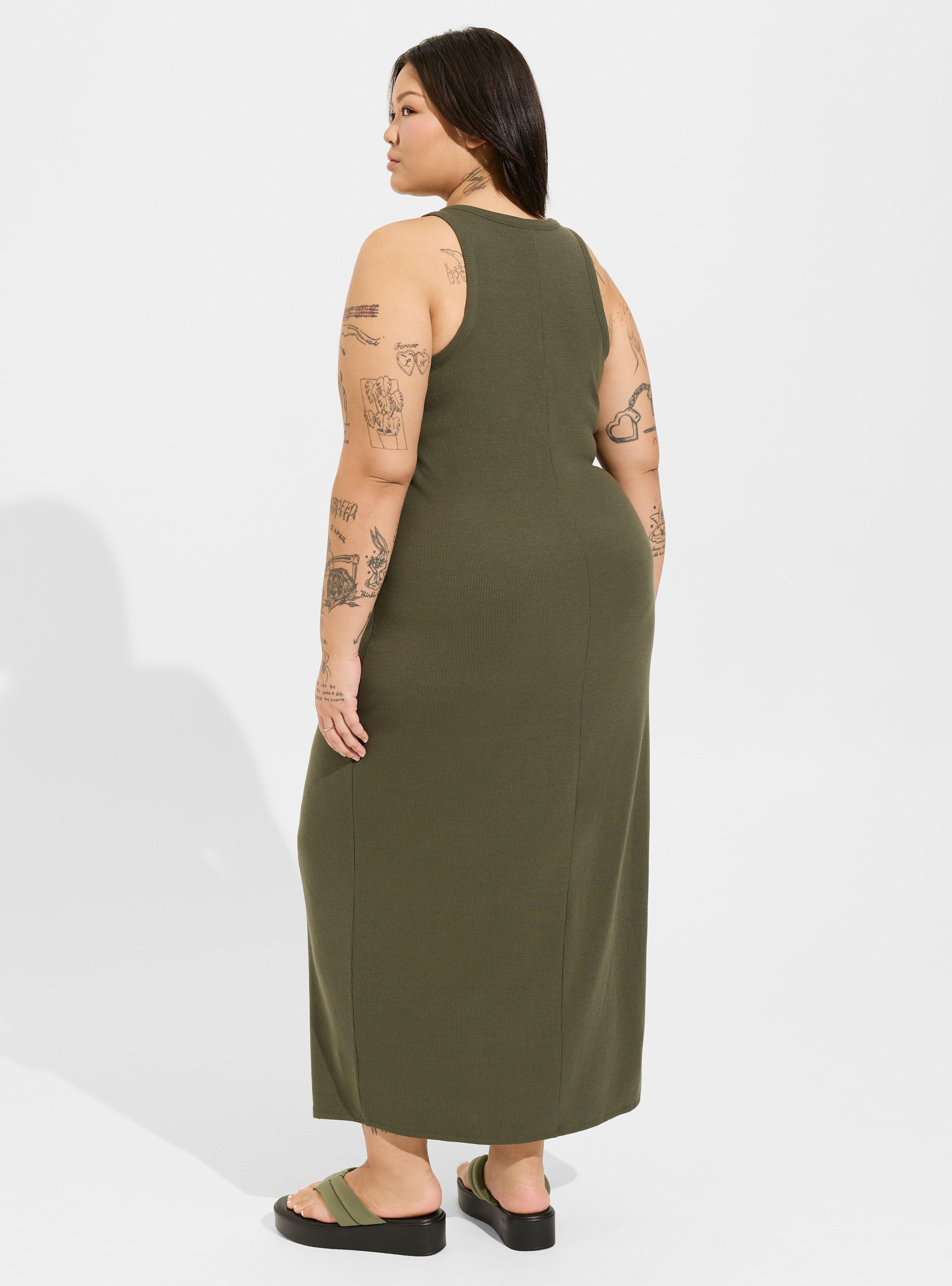 Maxi Rib Bodycon Slip Dress