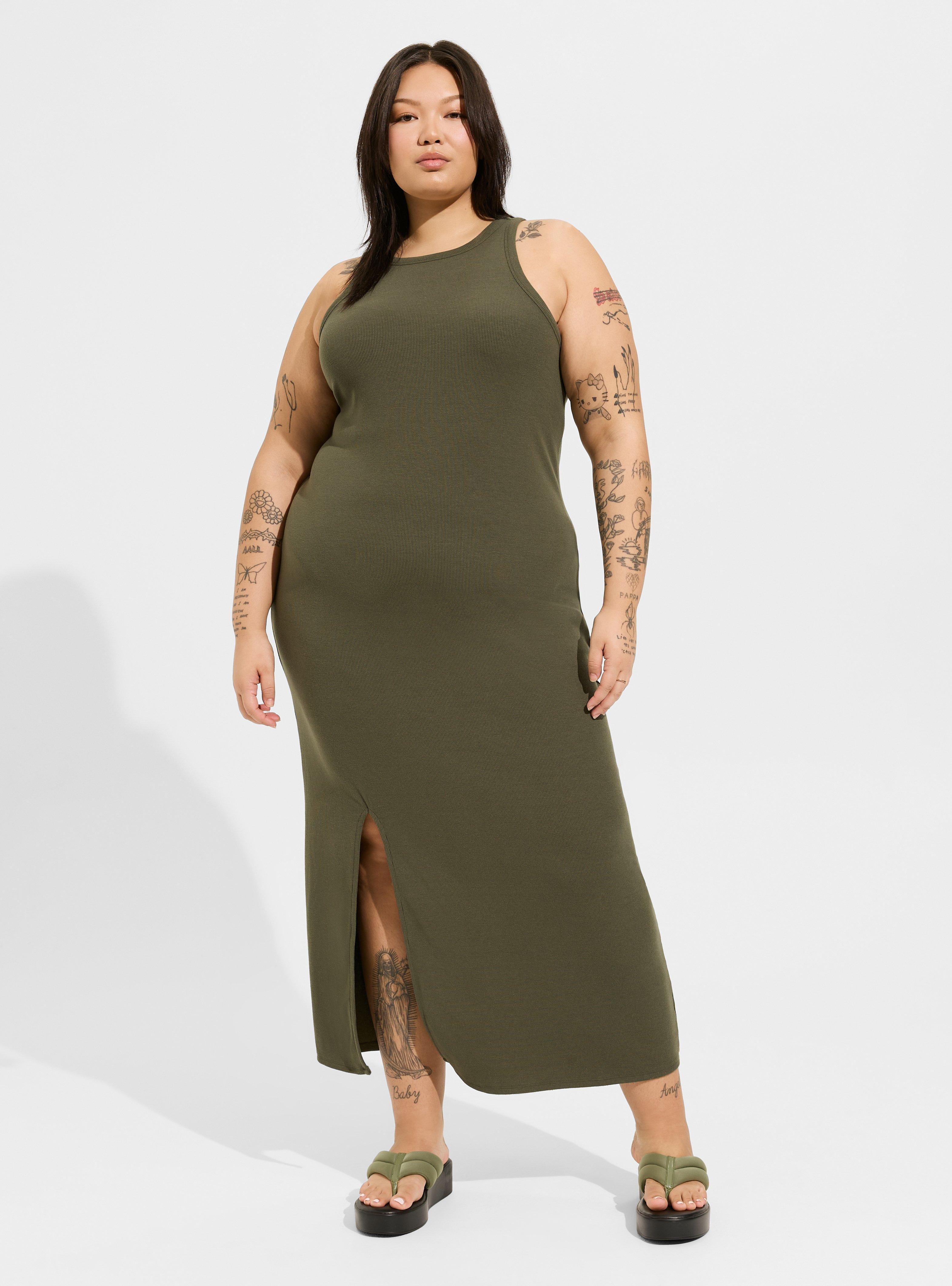 Maxi Rib Bodycon Slip Dress