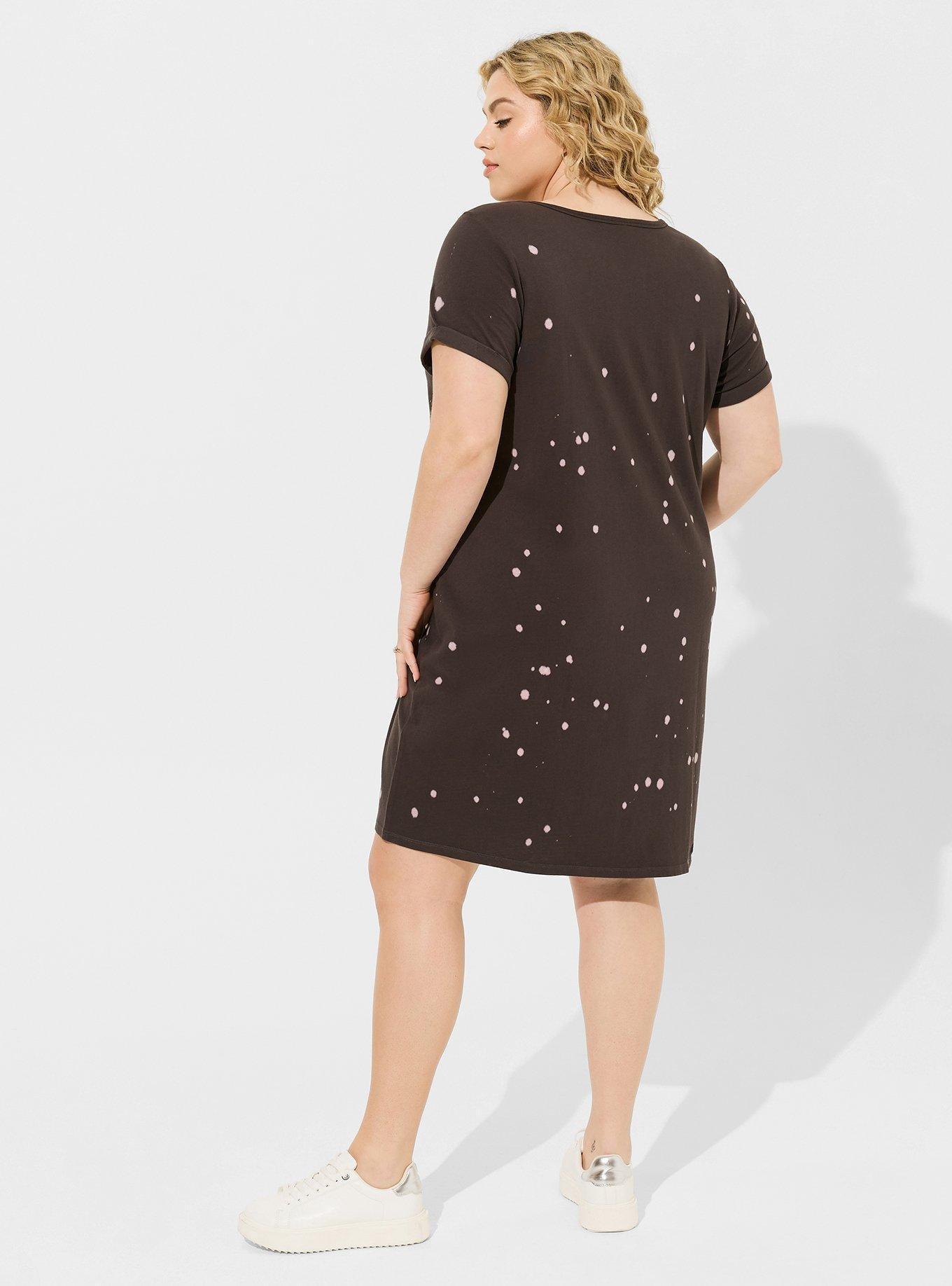 Mini Jersey Destructed Front T-Shirt Dress