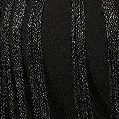 Maxi Jersey Fringe Bodice Slit Dress, DEEP BLACK, swatch