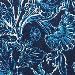 Plus Size Stretch Challis Tie Strap Romper, LYNNIE JACO MEDIEVAL BLUE, swatch