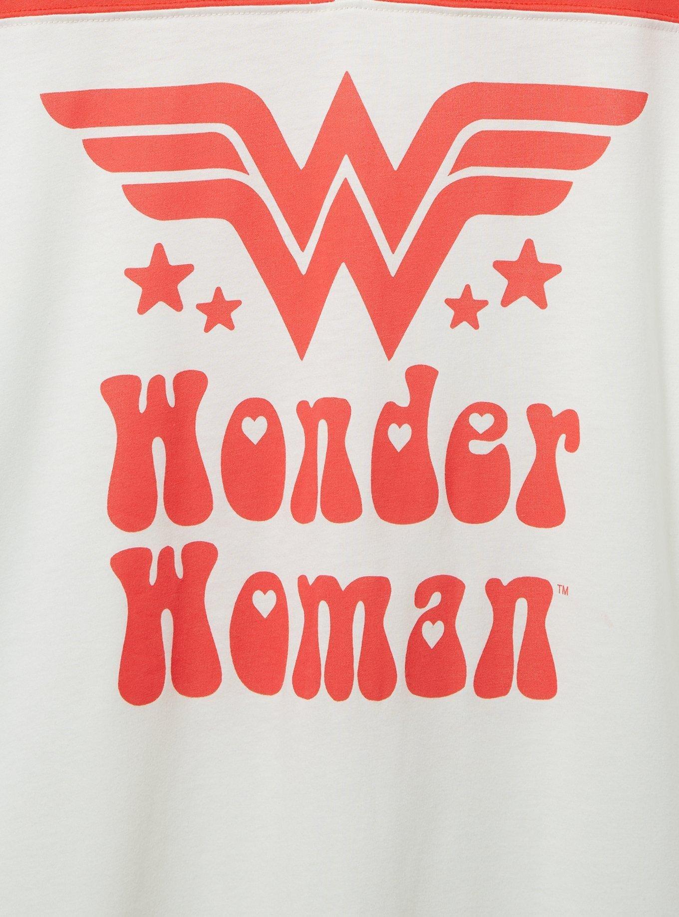 Wonder Woman Classic Fit Notch Neck Varsity Tee