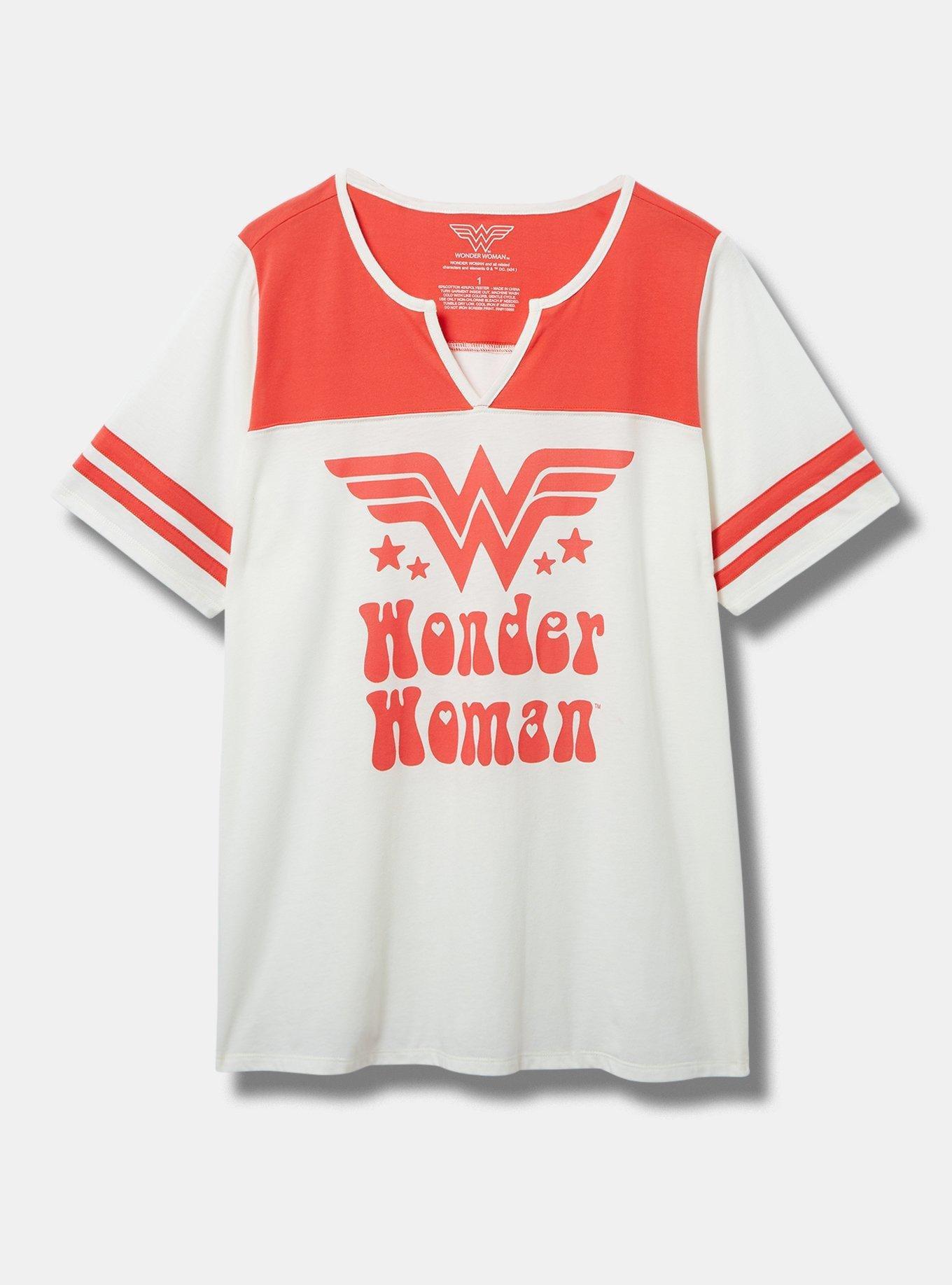 Wonder Woman Classic Fit Notch Neck Varsity Tee