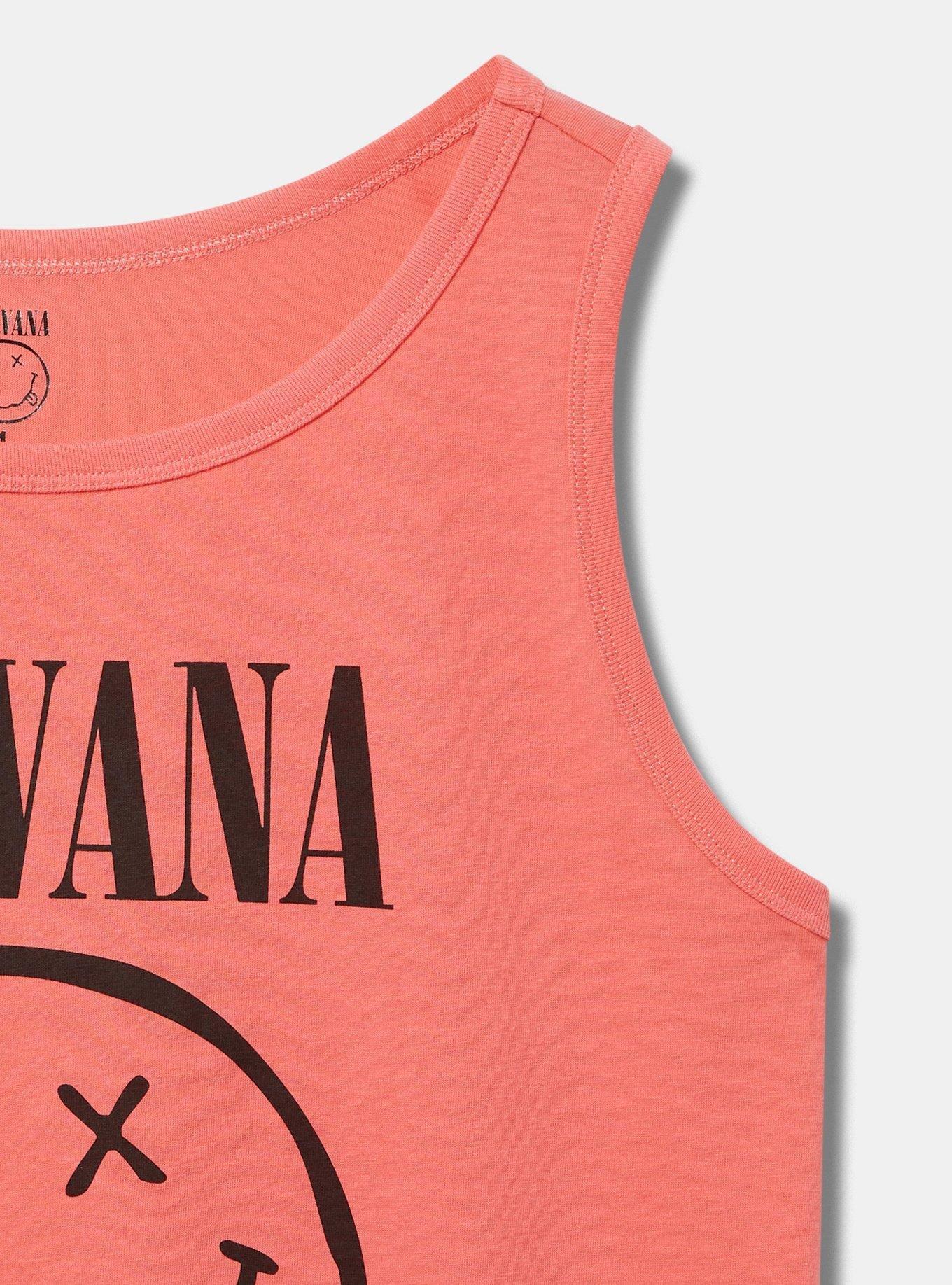 Nirvana Classic Fit Cotton Crew Tank, CORAL, alternate