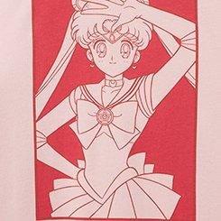 Sailor Moon Classic Fit Cotton Off Shoulder Tee, PINK, swatch