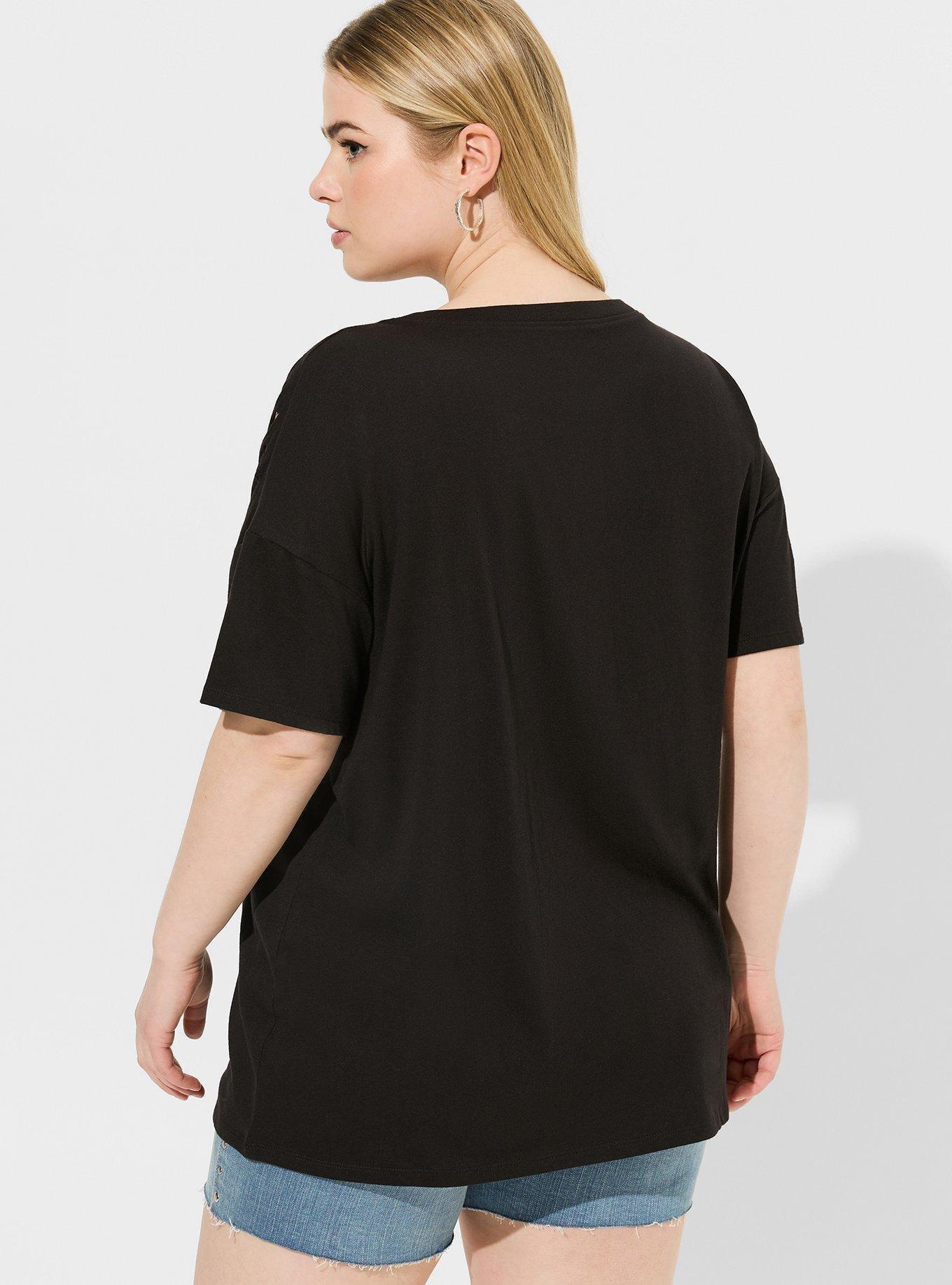 Carrie Relaxed Fit Cotton Slash Sleeve Tee