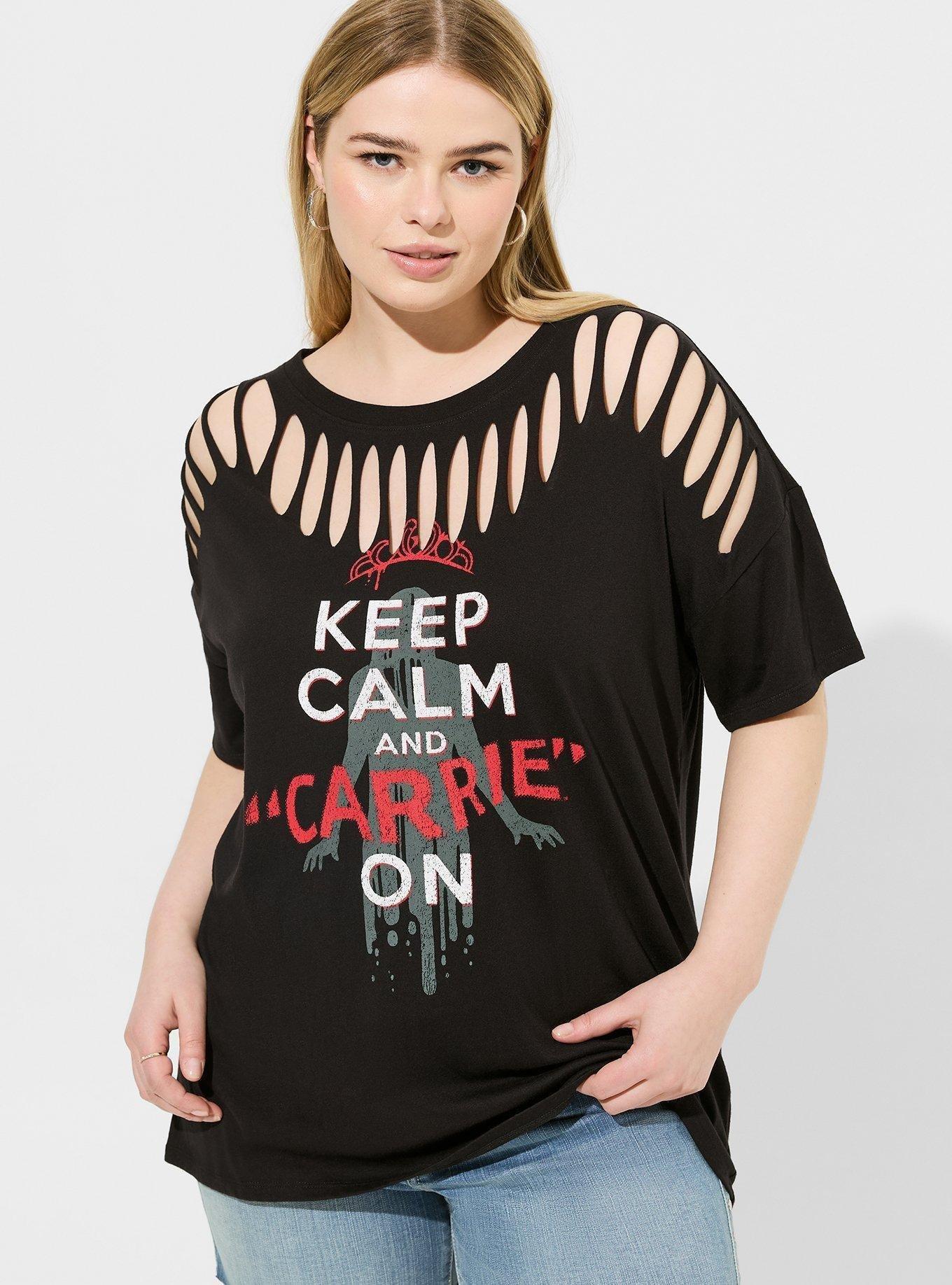 Carrie Relaxed Fit Cotton Slash Sleeve Tee