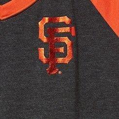 MLB San Francisco Giants Classic Fit Cotton Raglan V-Neck, BLACK, swatch