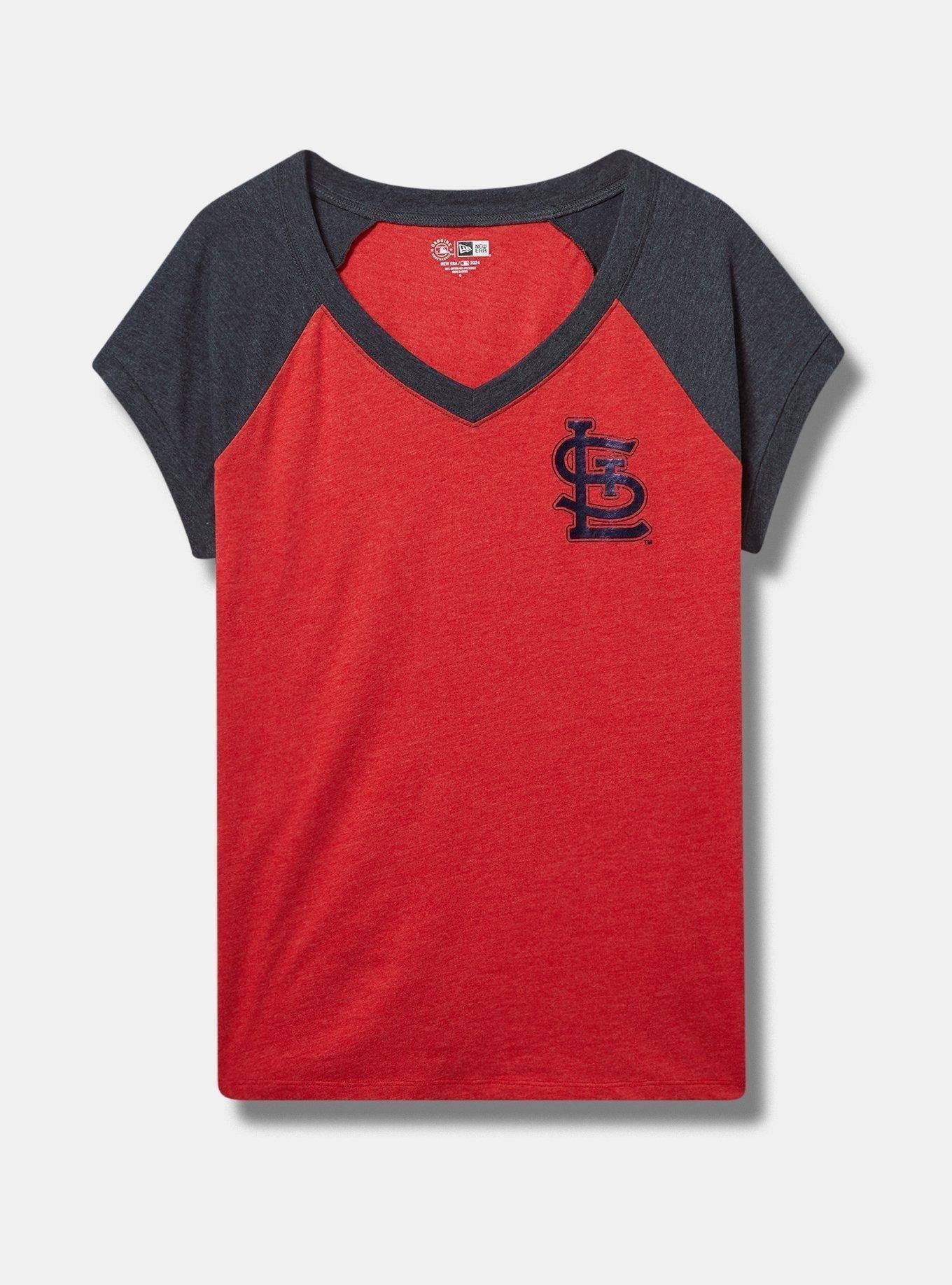 MLB St Louis Cardinals Classic Fit Cotton Raglan V-Neck