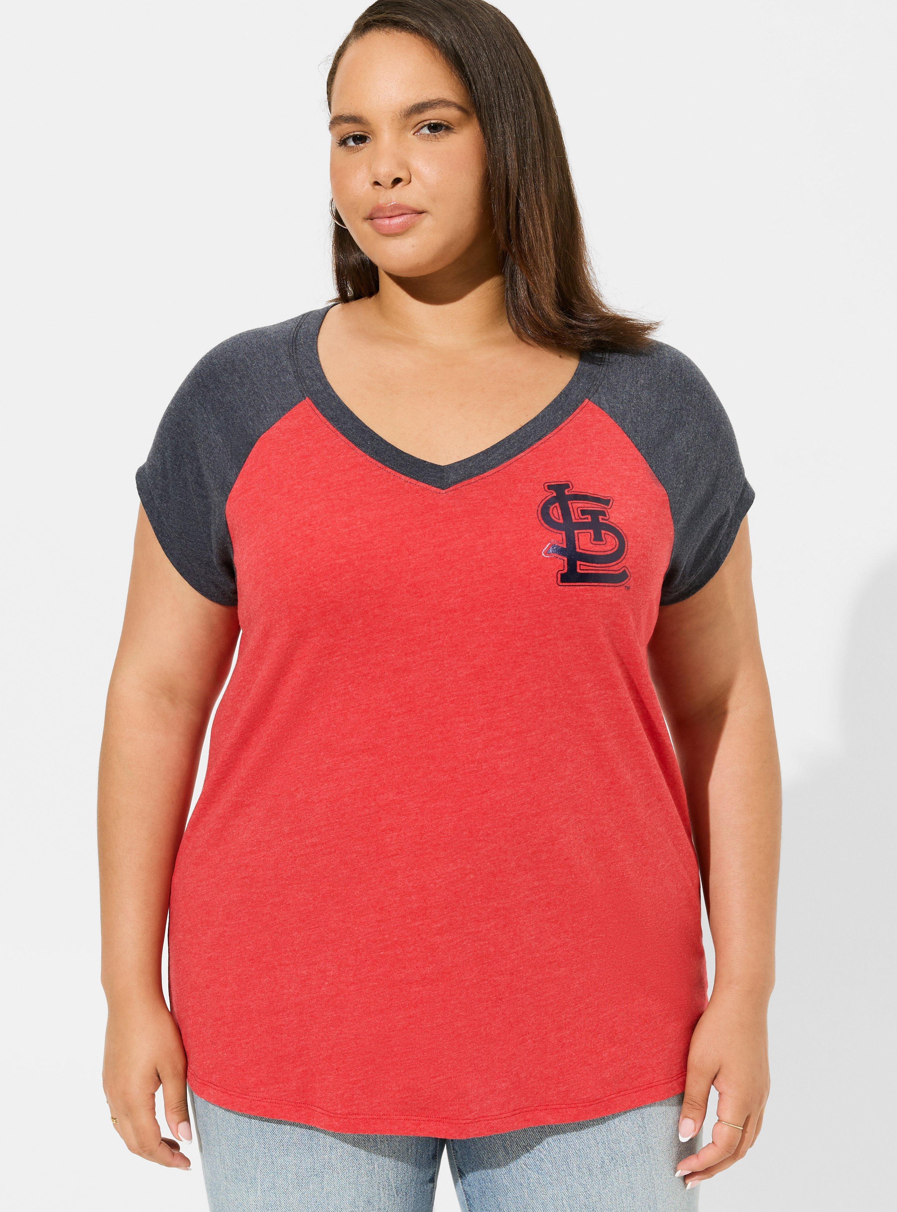 MLB St Louis Cardinals Classic Fit Cotton Raglan V-Neck