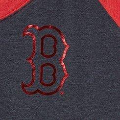 MLB Boston Red Sox Classic Fit Cotton Raglan V-Neck, NAVY, swatch