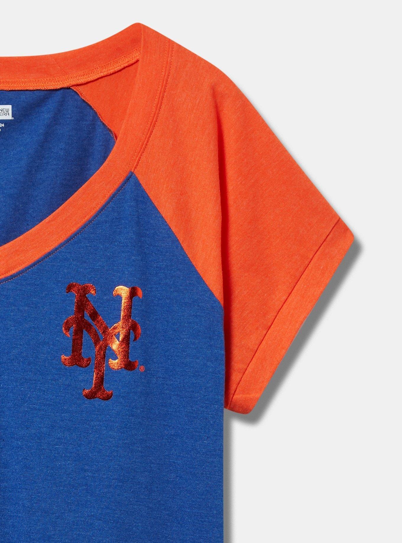 MLB New York Mets Classic Fit Cotton Raglan V-Neck