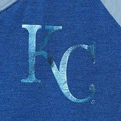 MLB Kansas City Royals Classic Fit Raglan V-Neck Tee, BLUE, swatch