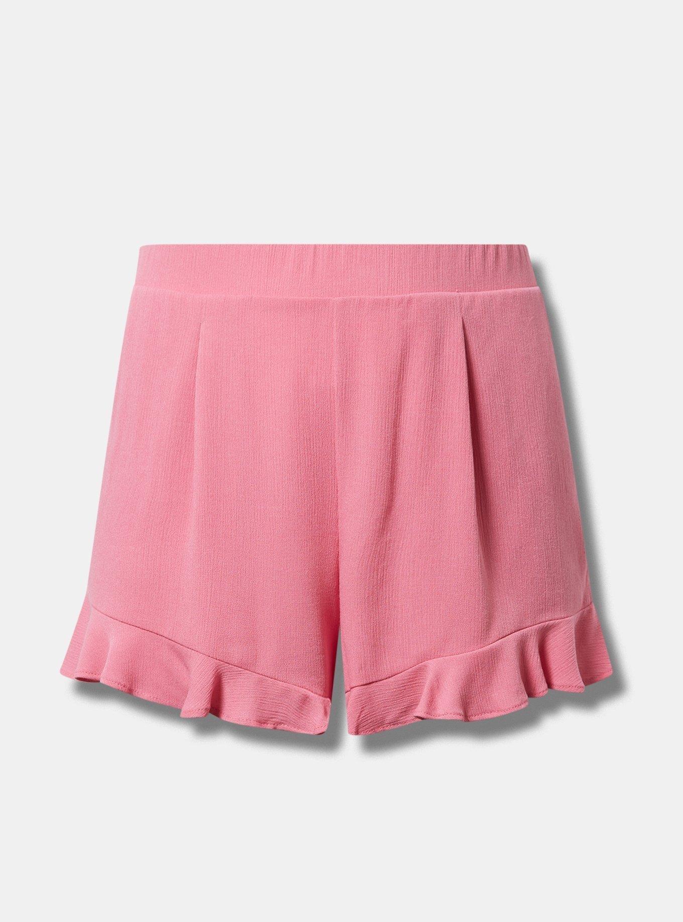 5 Inch Pull On Washable Gauze Ruffle Shorts